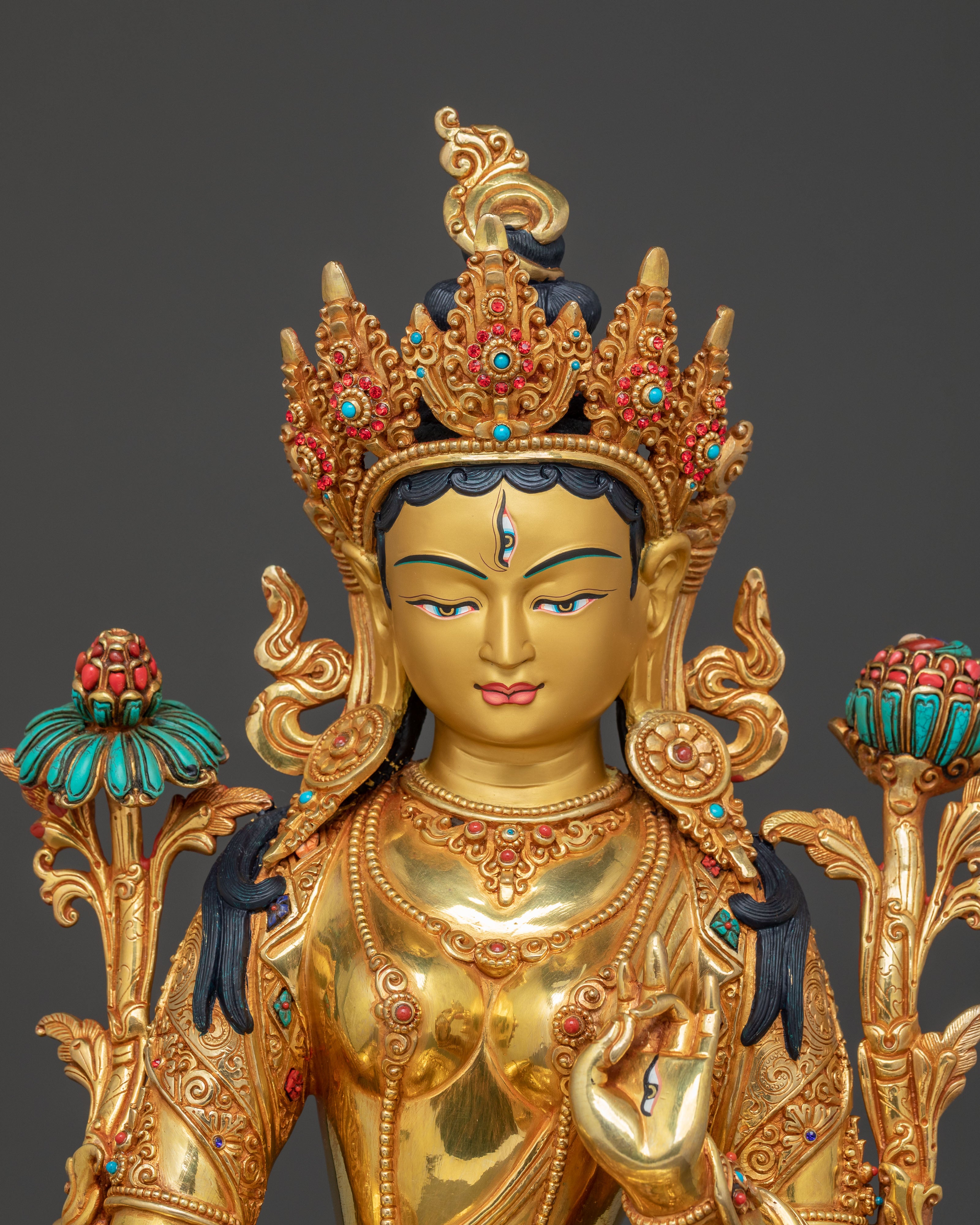 Peaceful White Tara Buddha Statue | Masterpiece Deity