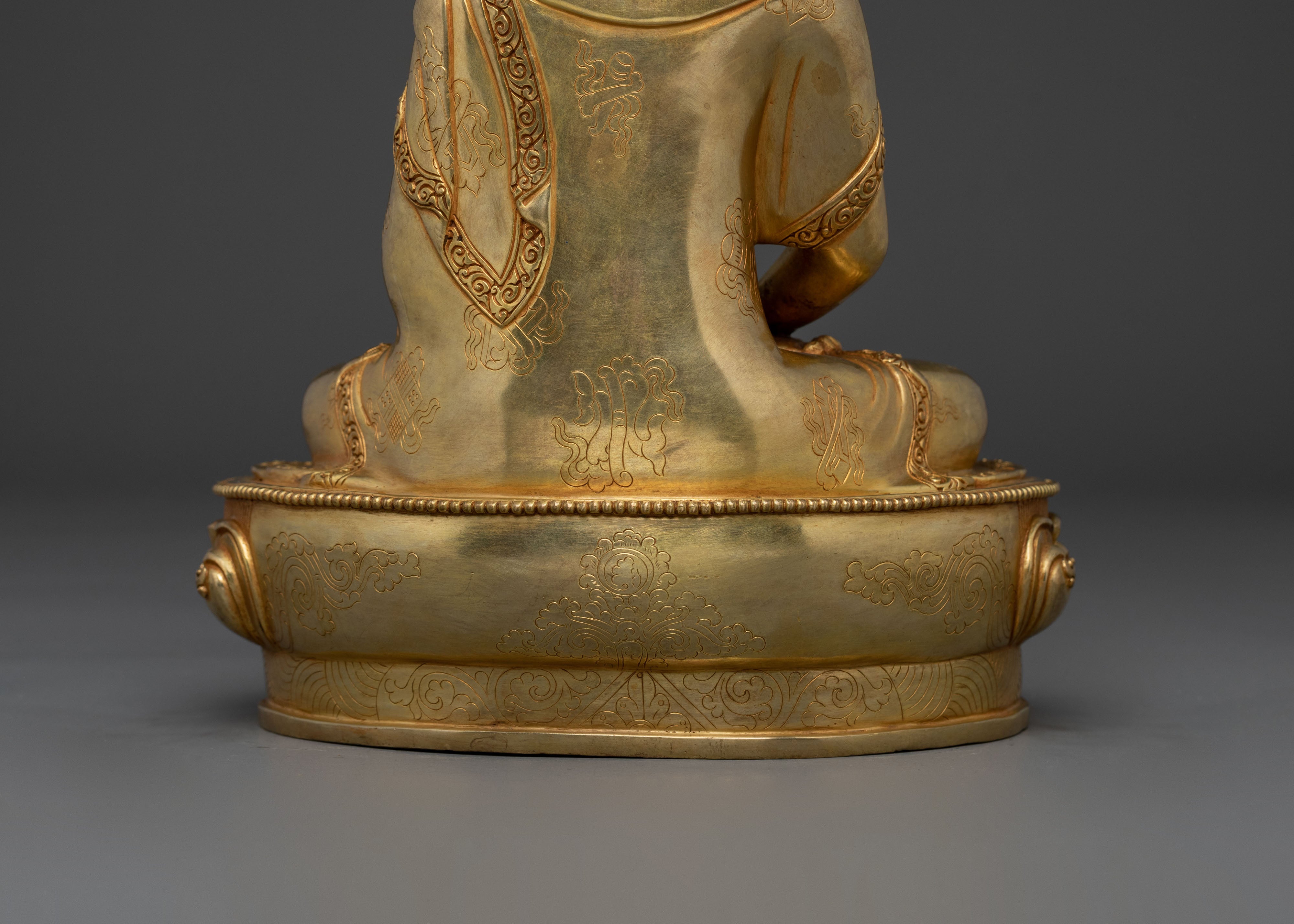 Amitabha Buddha Traditional Statue | 24K Gold Gilded Buddhist Sculpture