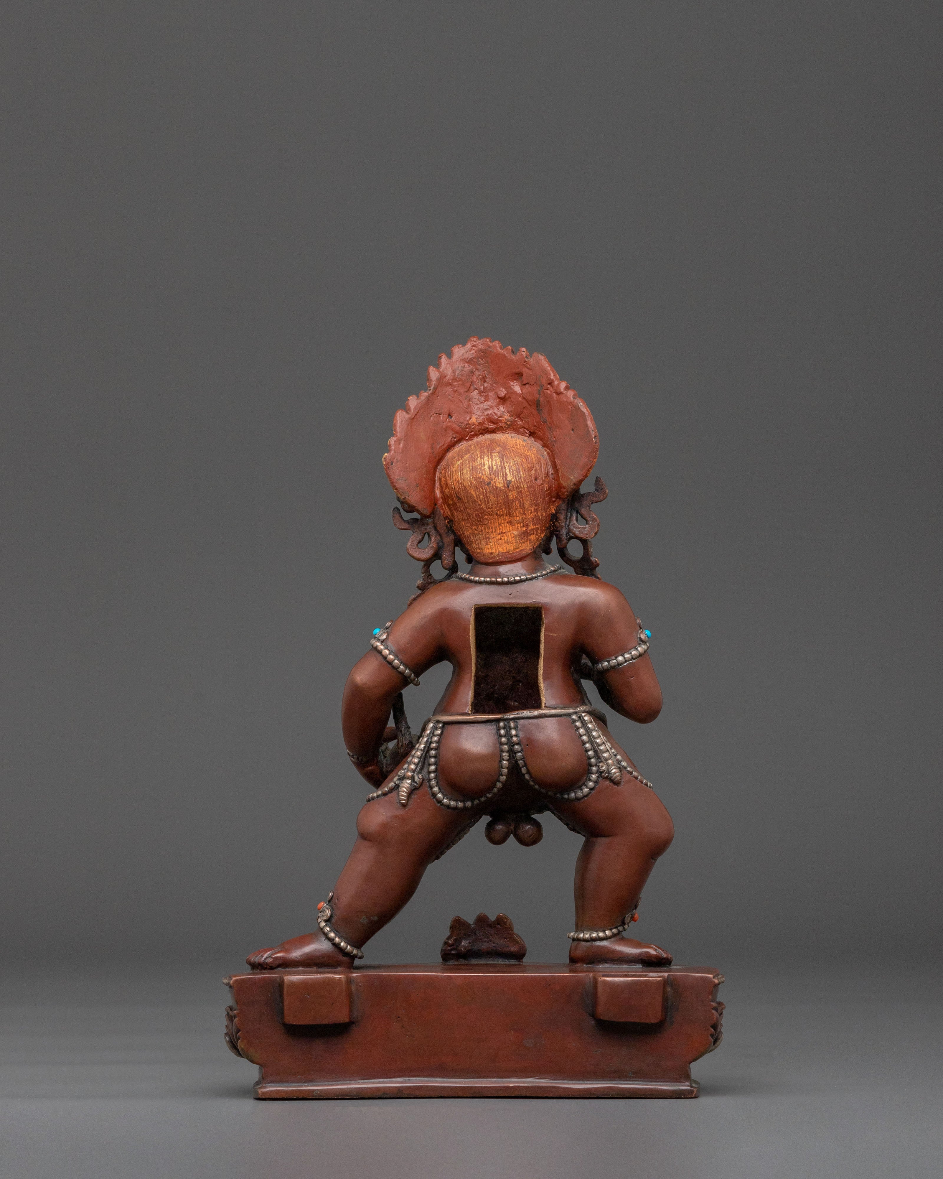 Black Dzambhala Oxidized Copper Sculpture | Wealth God