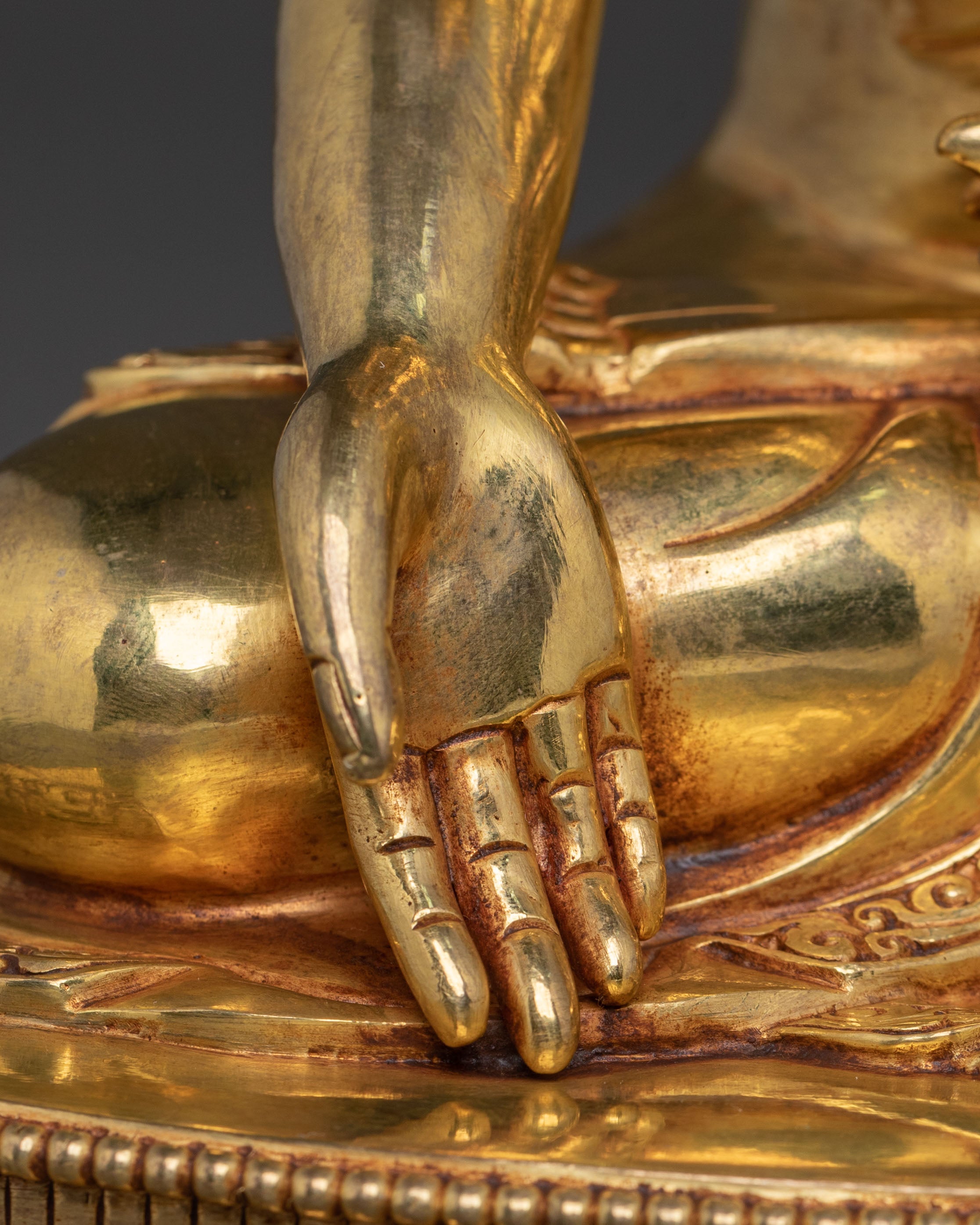 5 Dhyani Buddha Assembly | 24K Gold Gilded Copper Statue