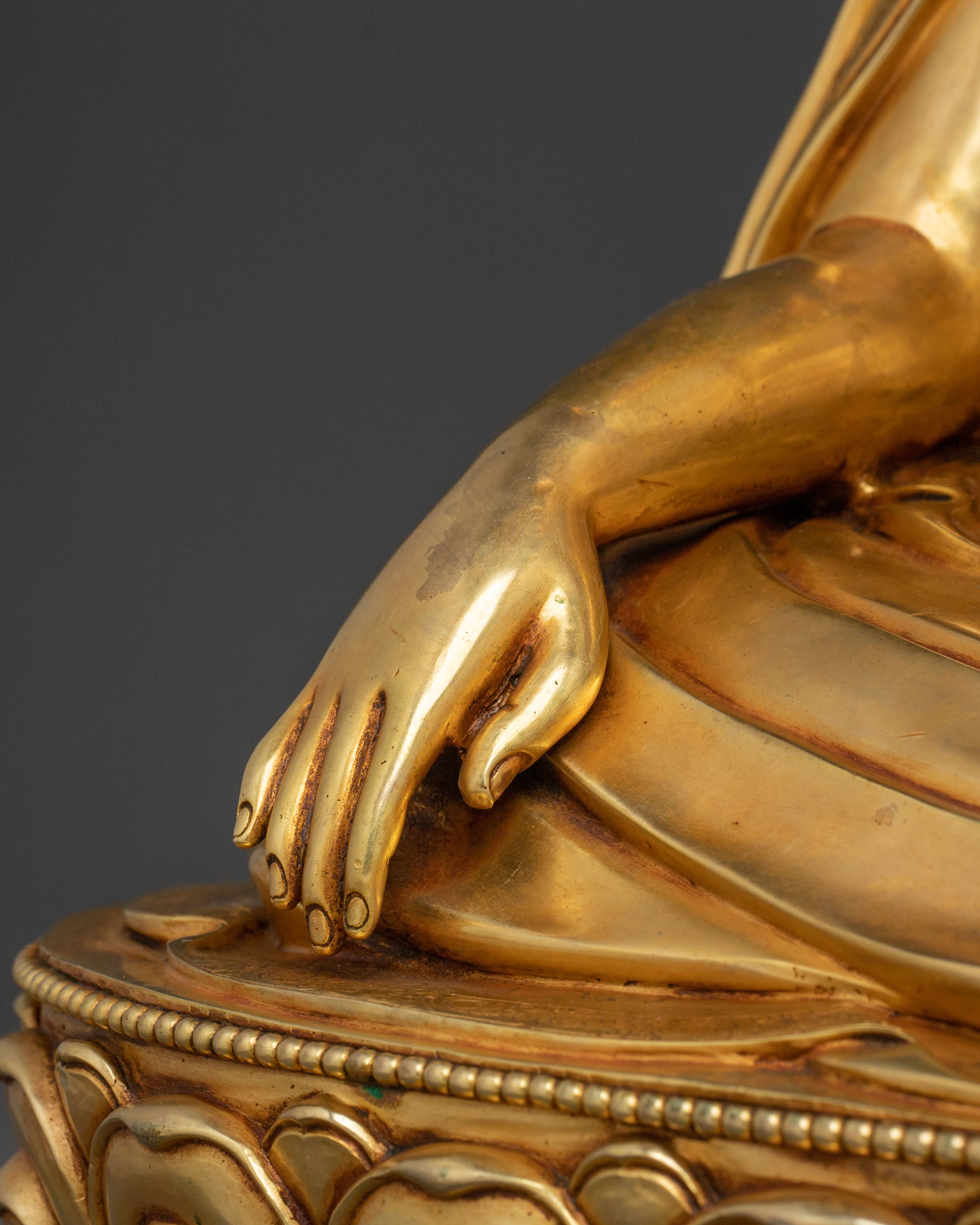 Guru Shapdum Figurine | 24K Gold Gilded Altar Decor
