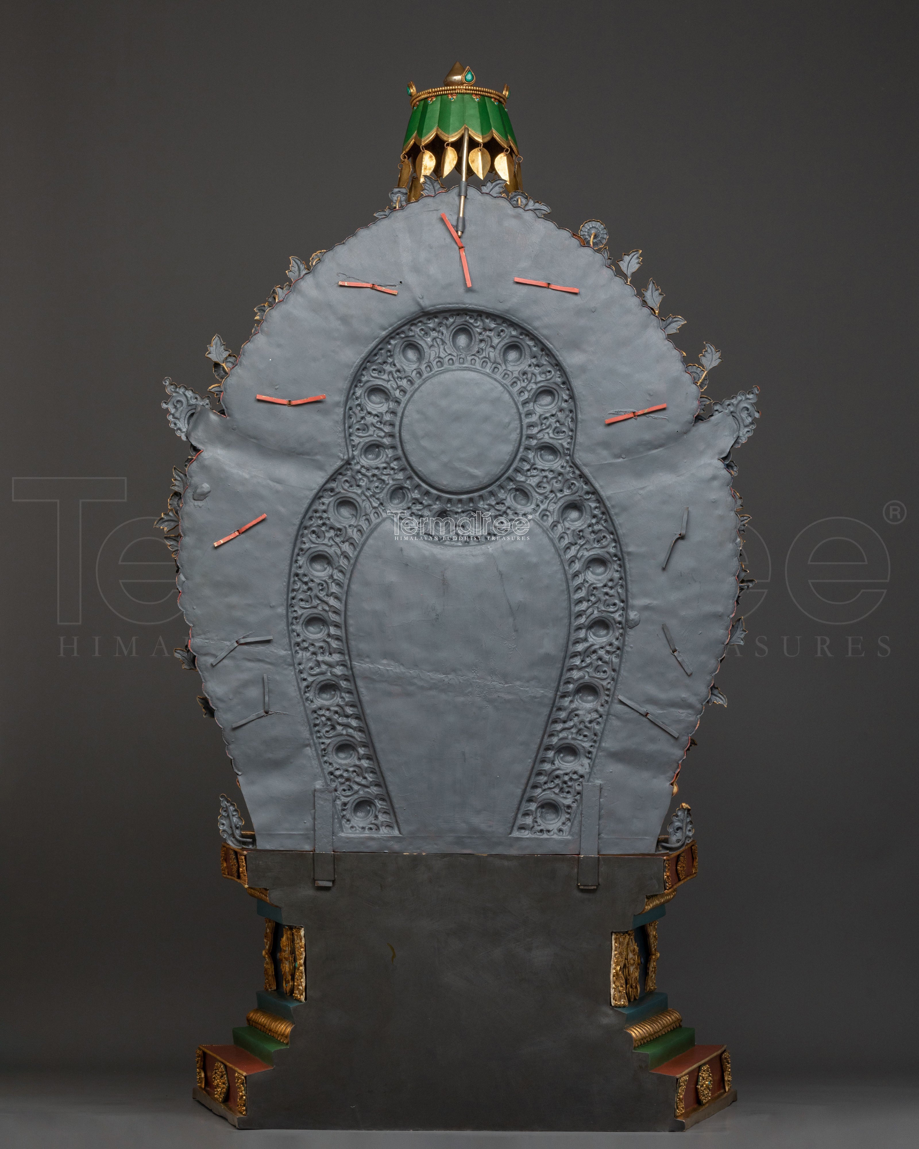 Shakyamuni Buddha Sacred Figurine on Throne | Home Decor