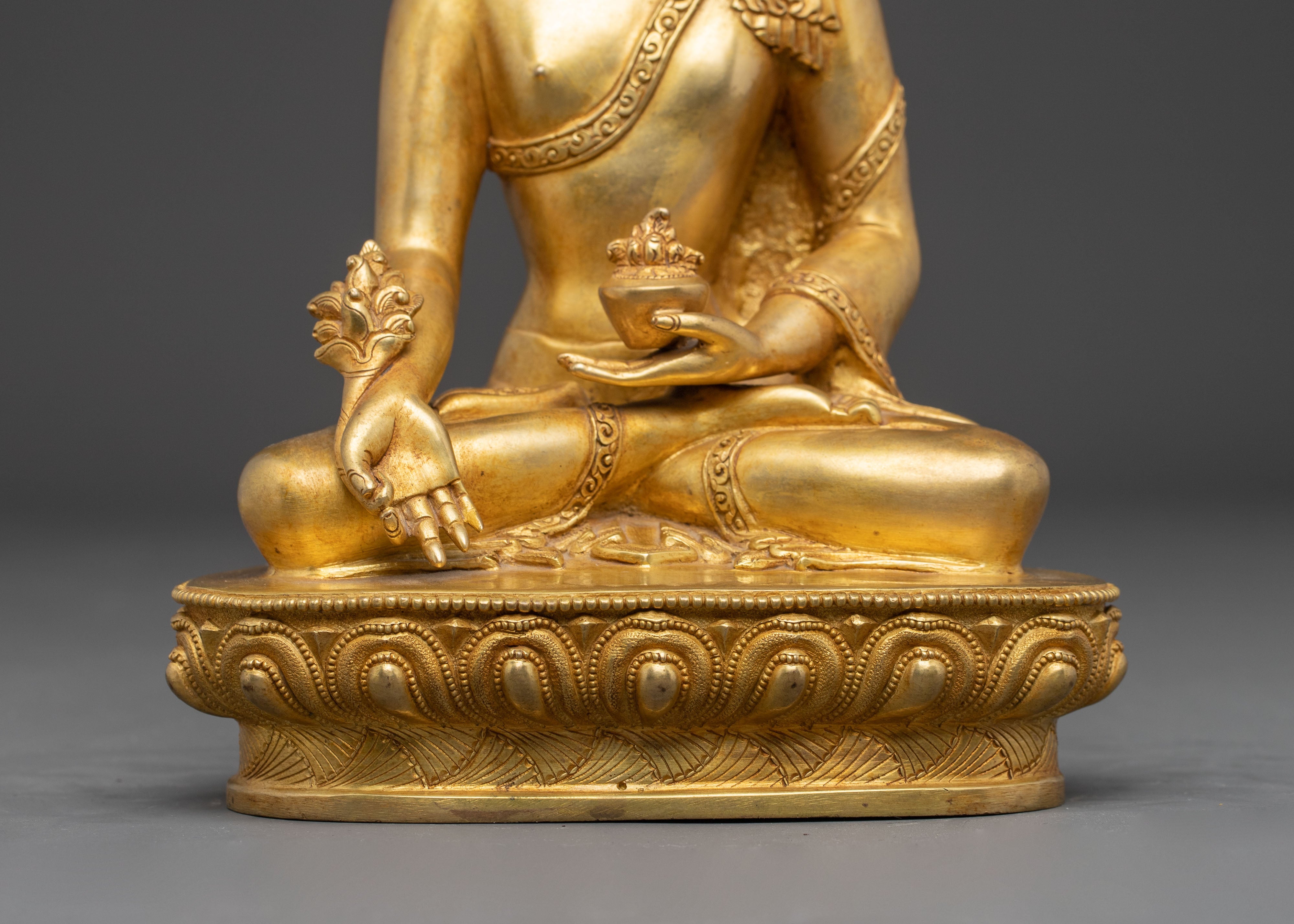 Golden Medicine Buddha Statue: The Supreme Healer | Healing Buddha