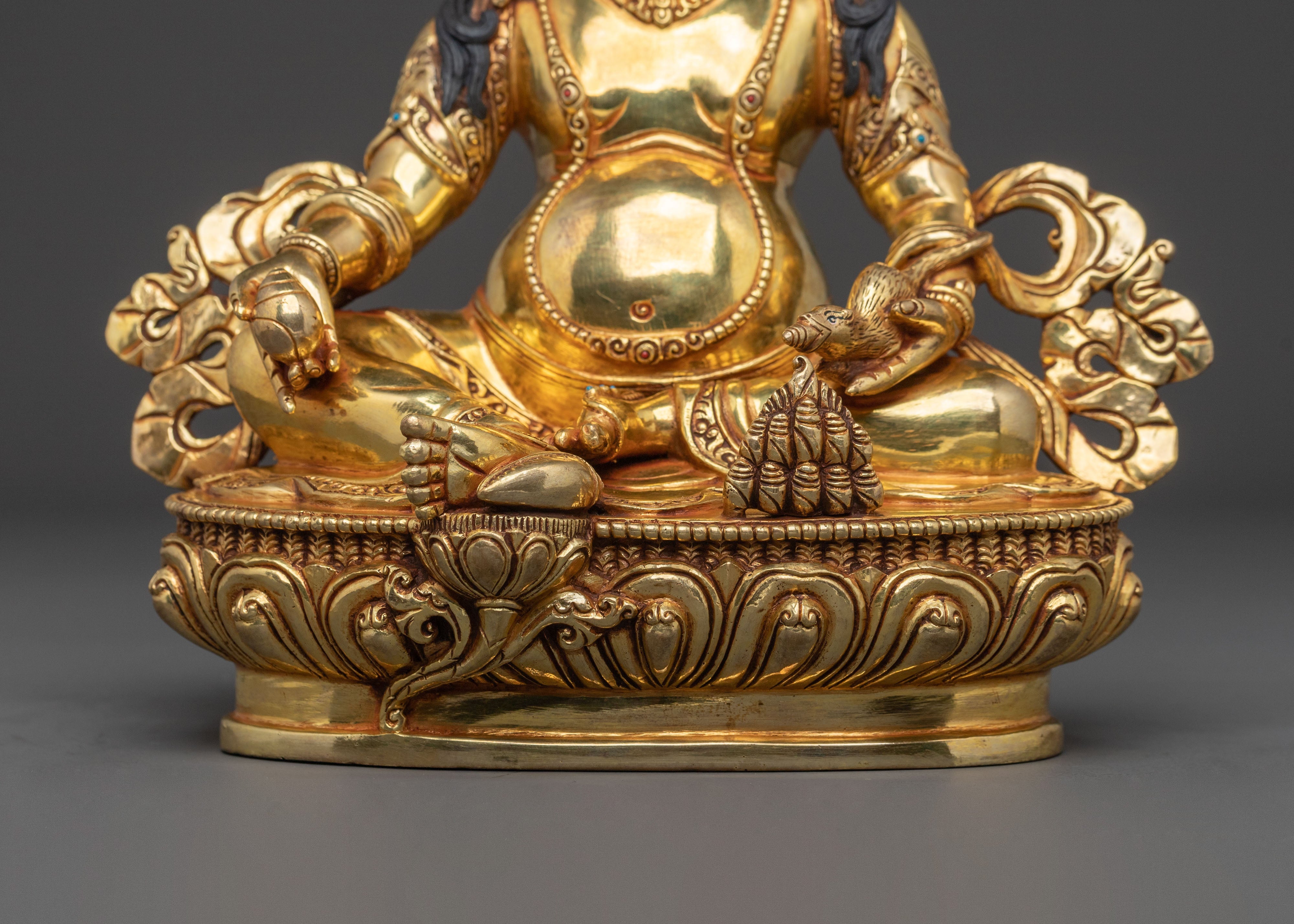 Handcrafted Dzambhala Statue | Golden Figurine