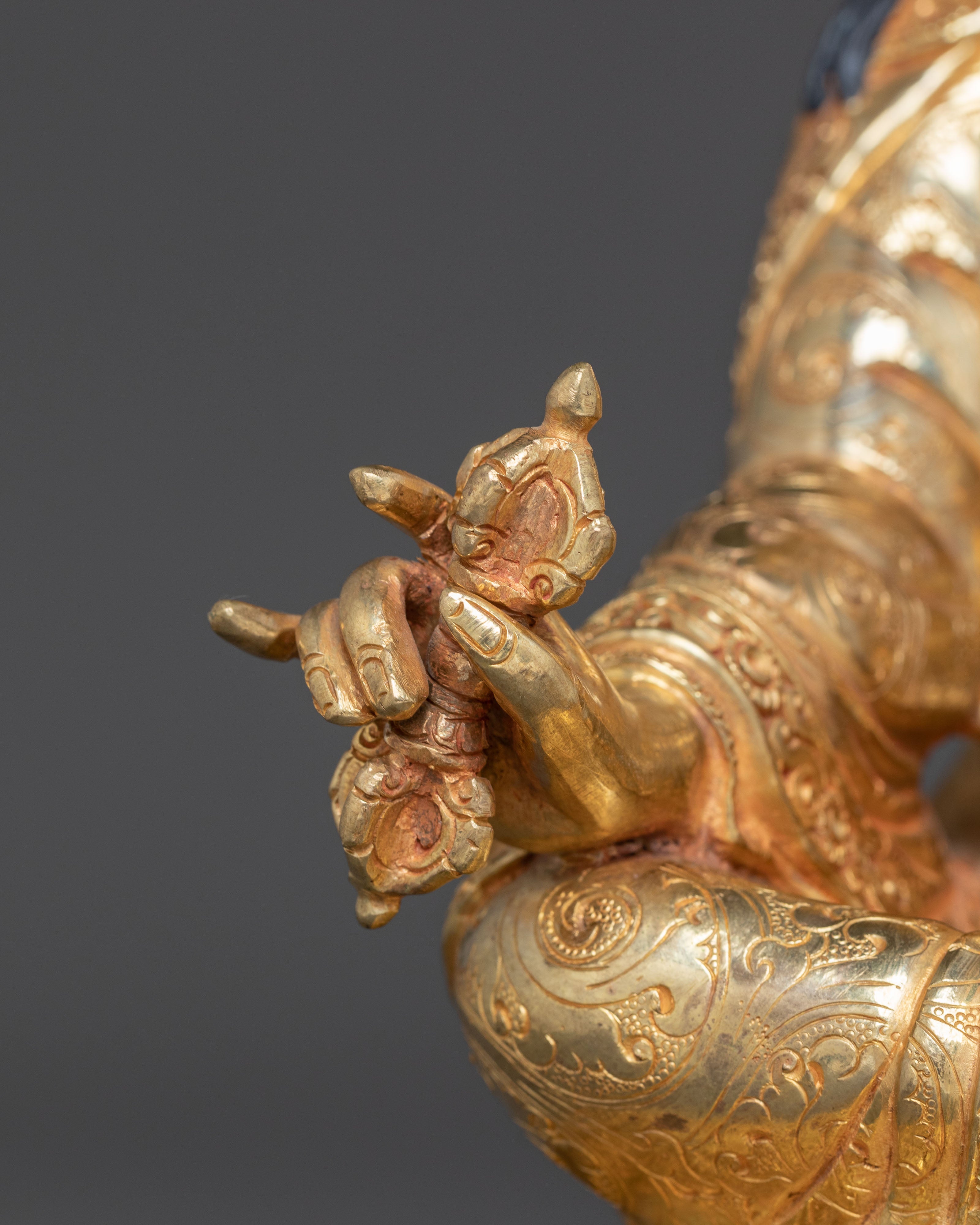 Golden Lotus Born Guru Rinpoche Statue