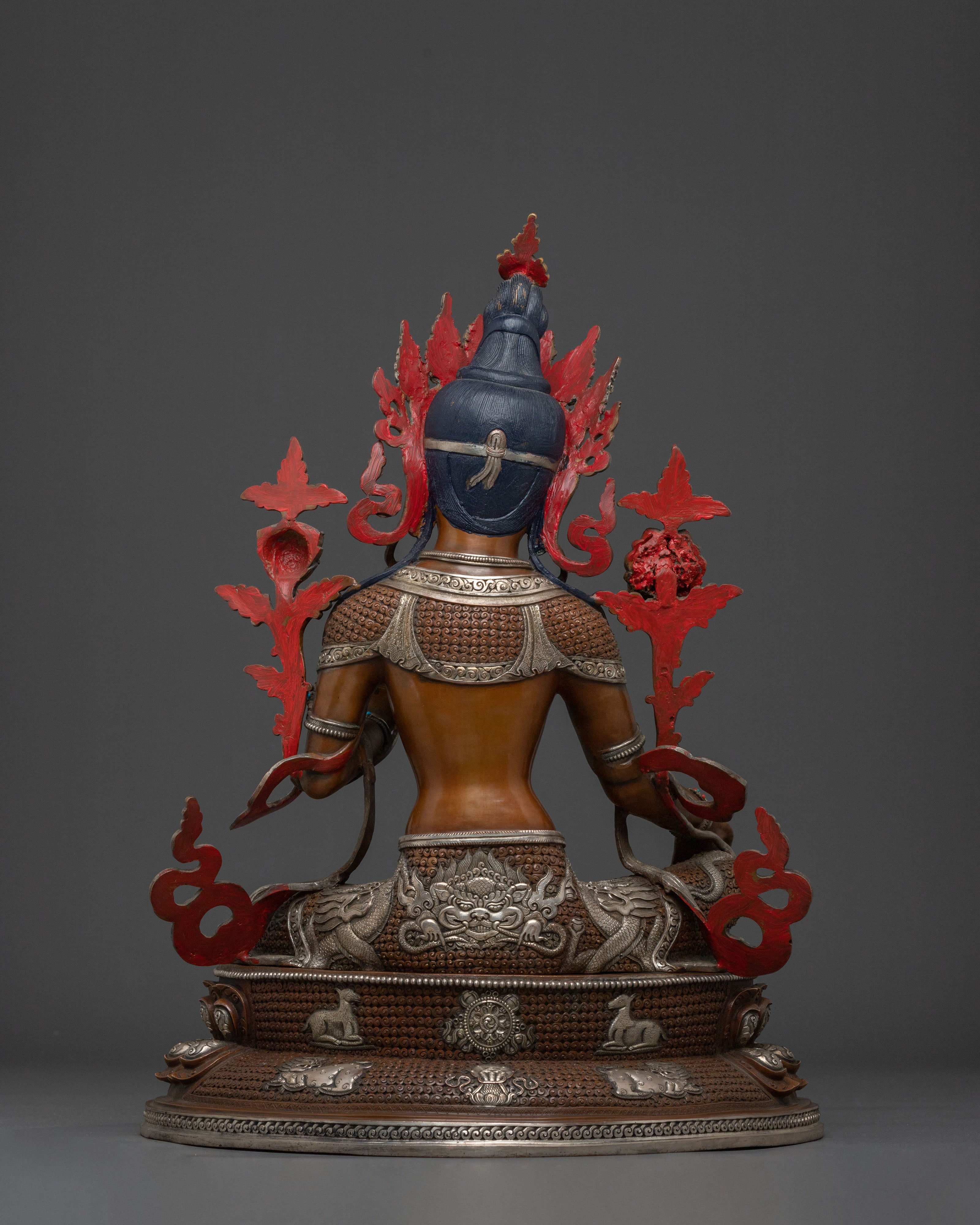 Sacred Himalayan Green Tara Statue | Goddess of Compassion