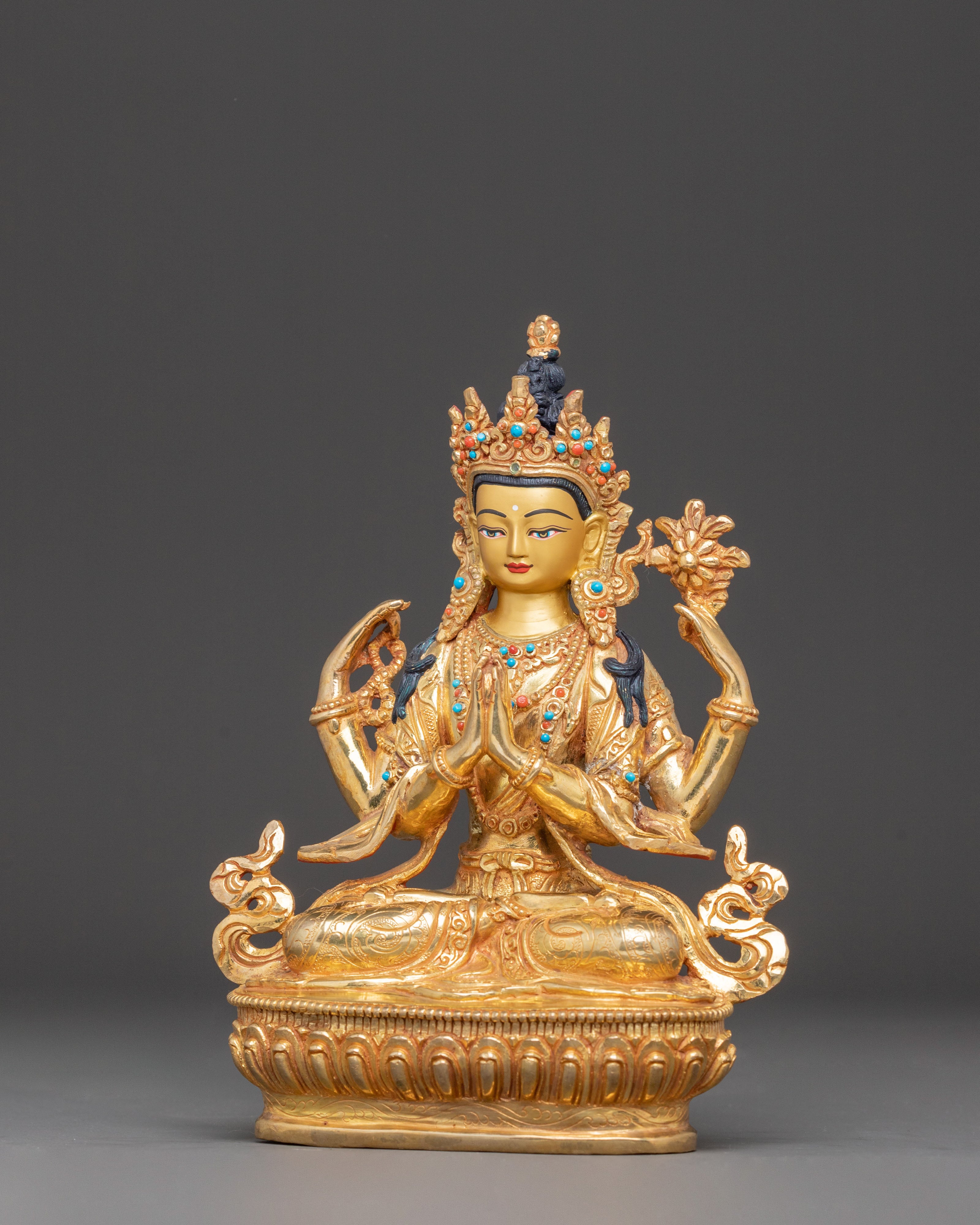 Compassionate Bodhisattva Avalokiteshvara Statue | Buddhist Decor Artwork