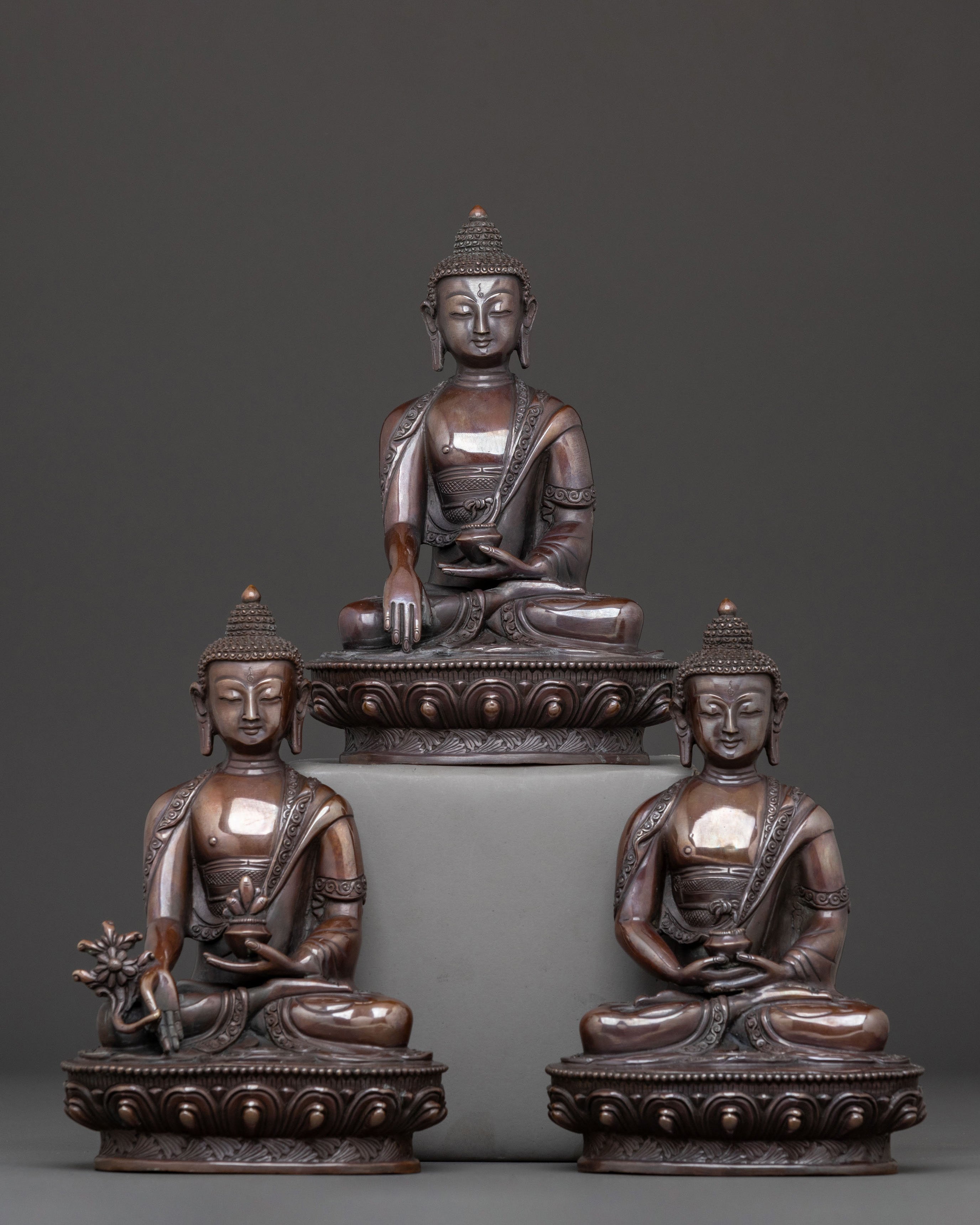 Three Buddhas Set | Altar Decor