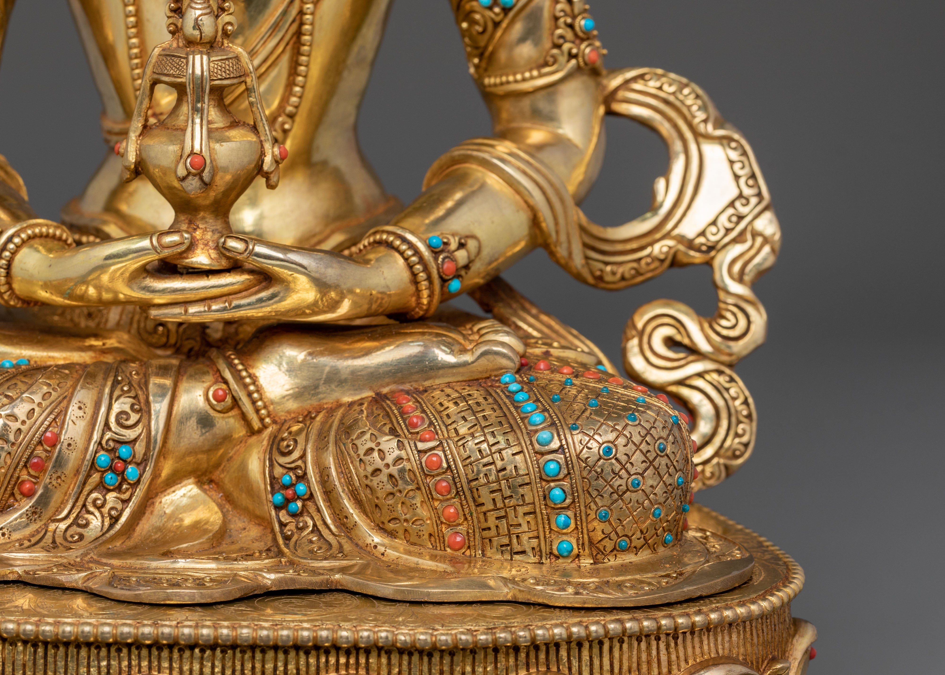 Amitayus Statue | 24K Gold Gilded Figurine