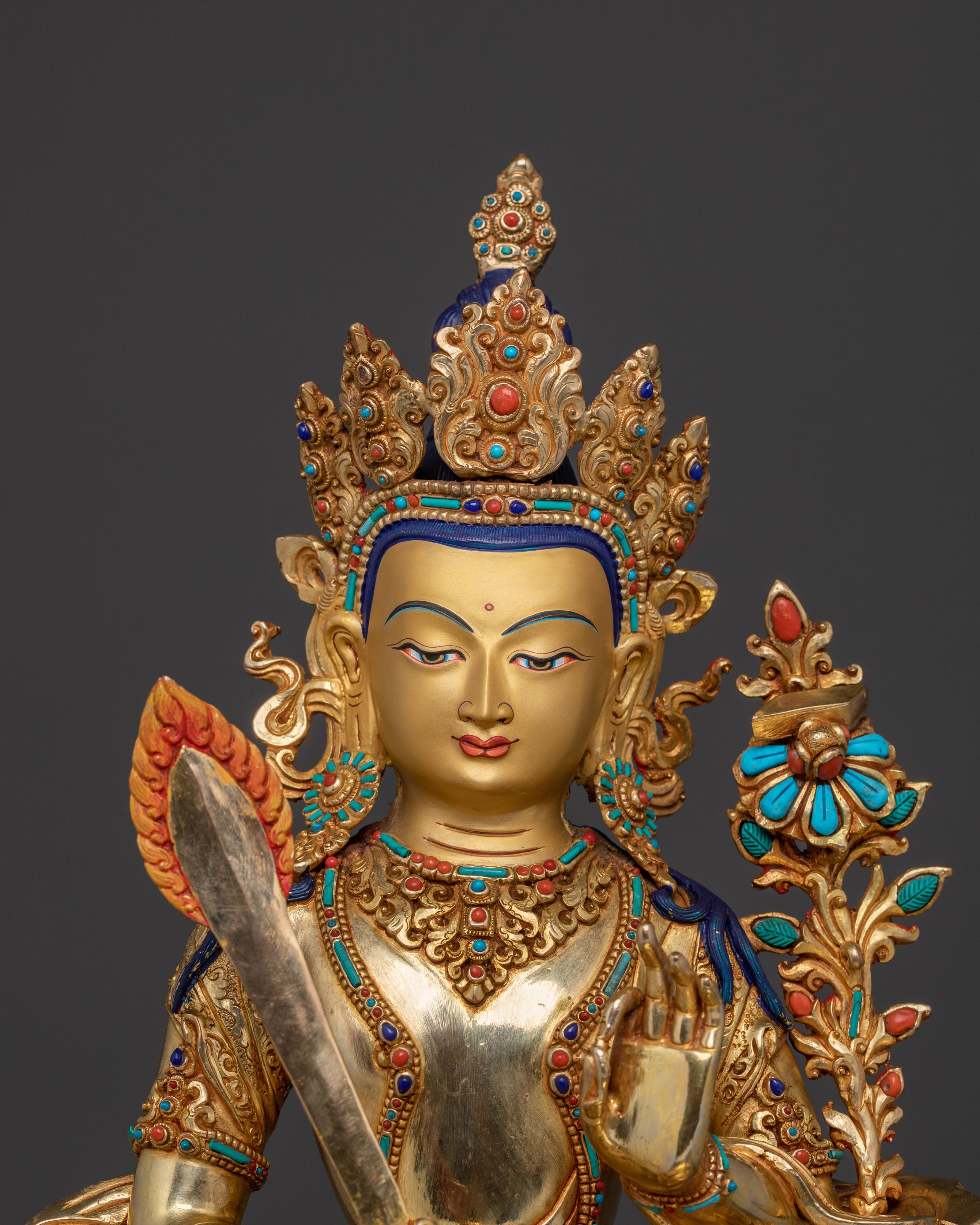 Manjushri Sacred Statue | Flaming Wisdom