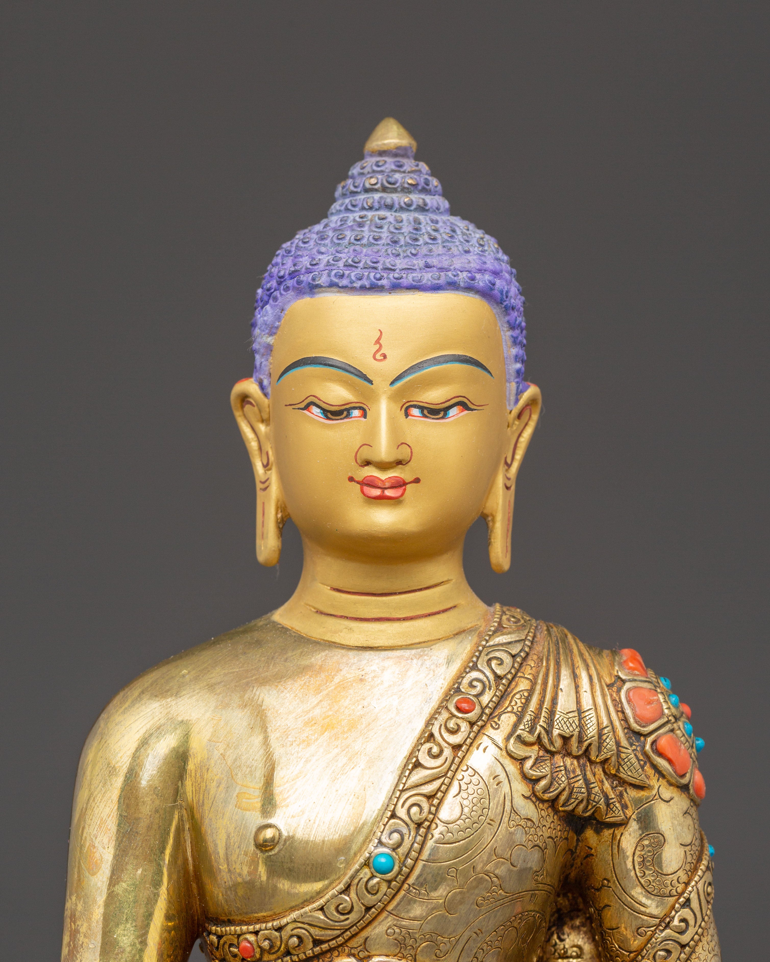 Handmade Golden Historical Shakyamuni Buddha Statue