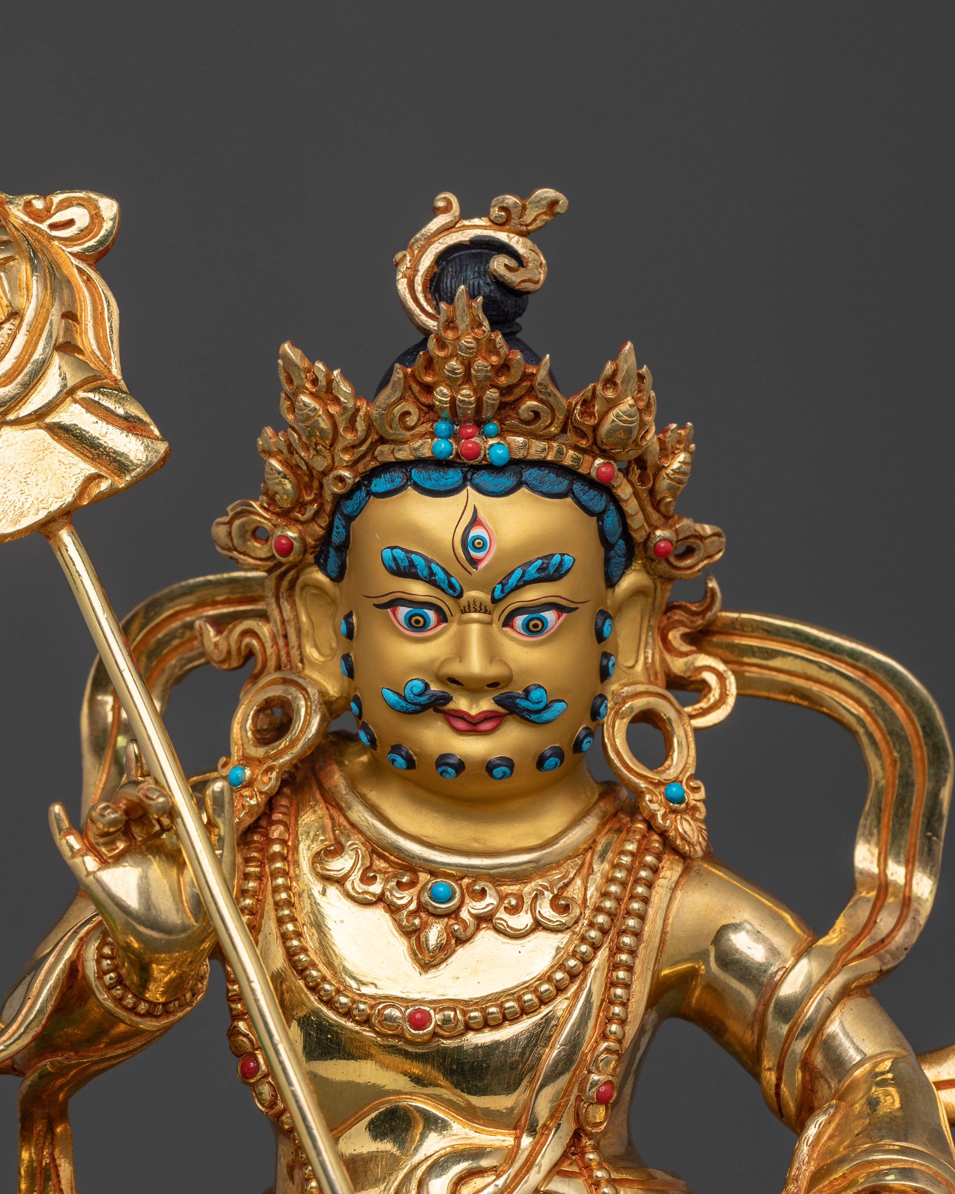 Tibetan Wealth God Namtoshe Statue | Traditional Himalayan Sacred Artwork