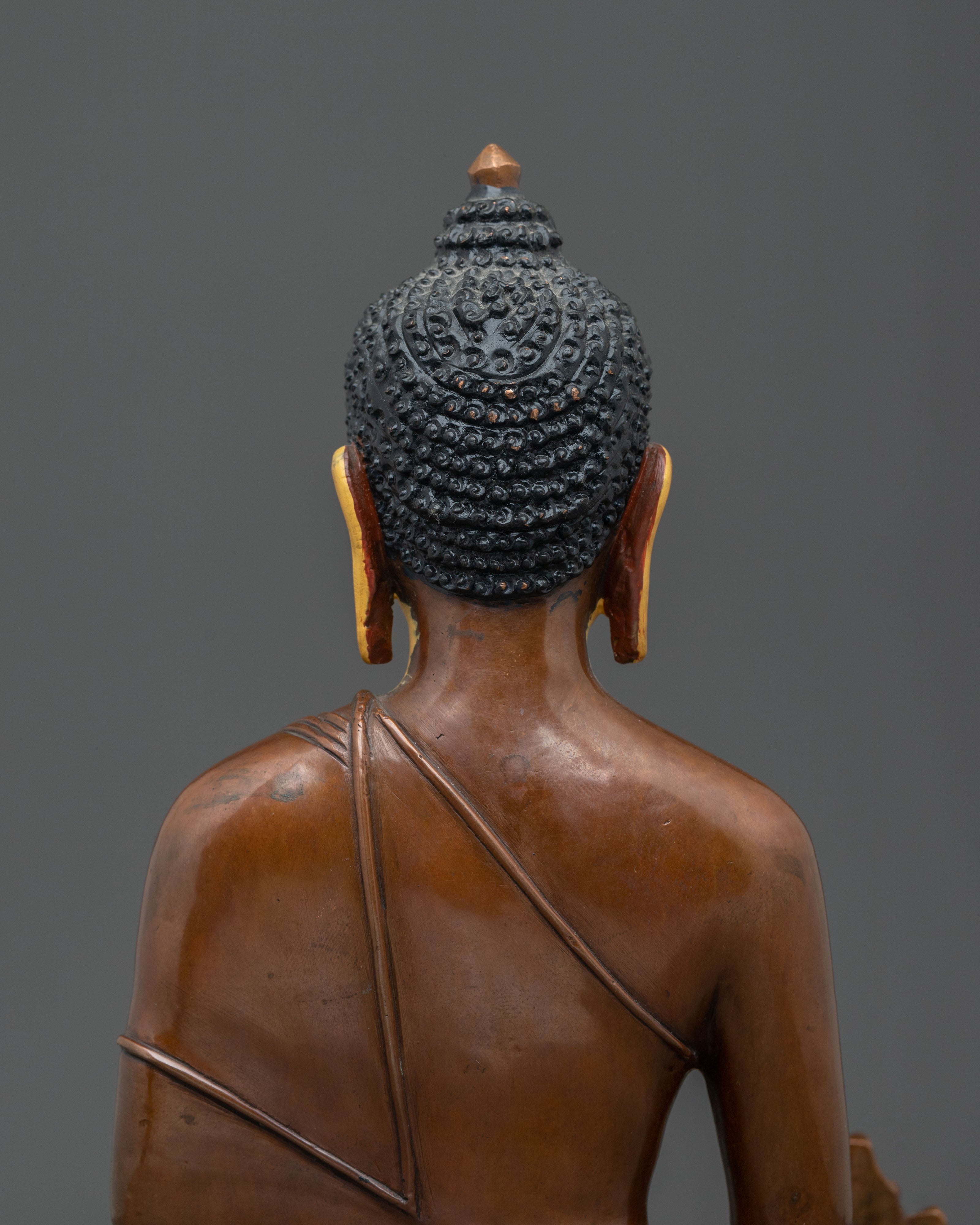 Bhaisajyaguru Buddhist Figurine | Tranquil Copper Art