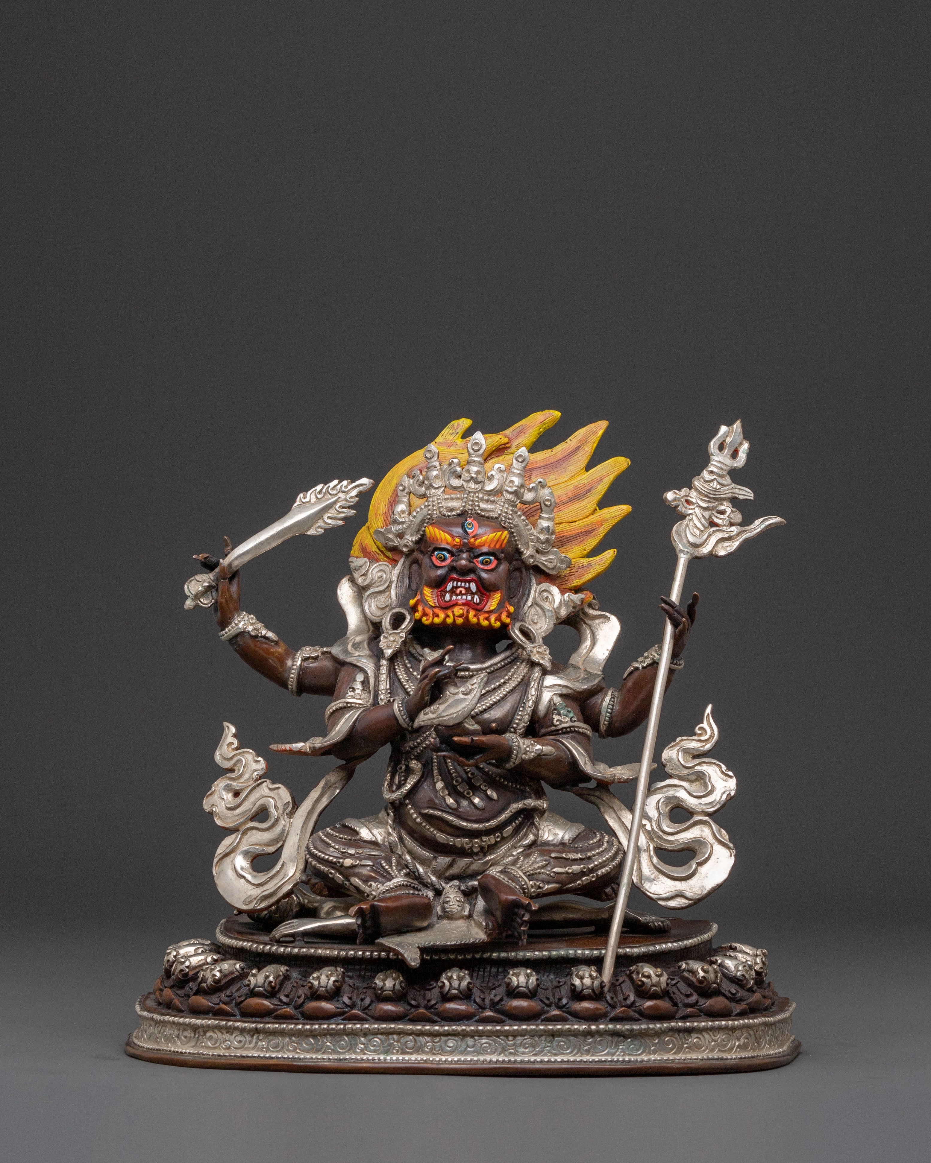 4 Armed Mahakala Statue for Spiritual Spaces