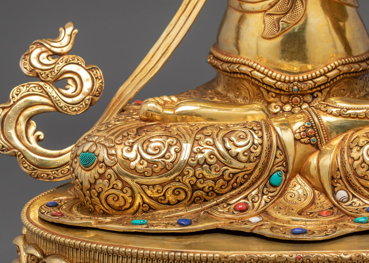 Hand-Carved Manjughoṣa Statue | Copper Sculpture