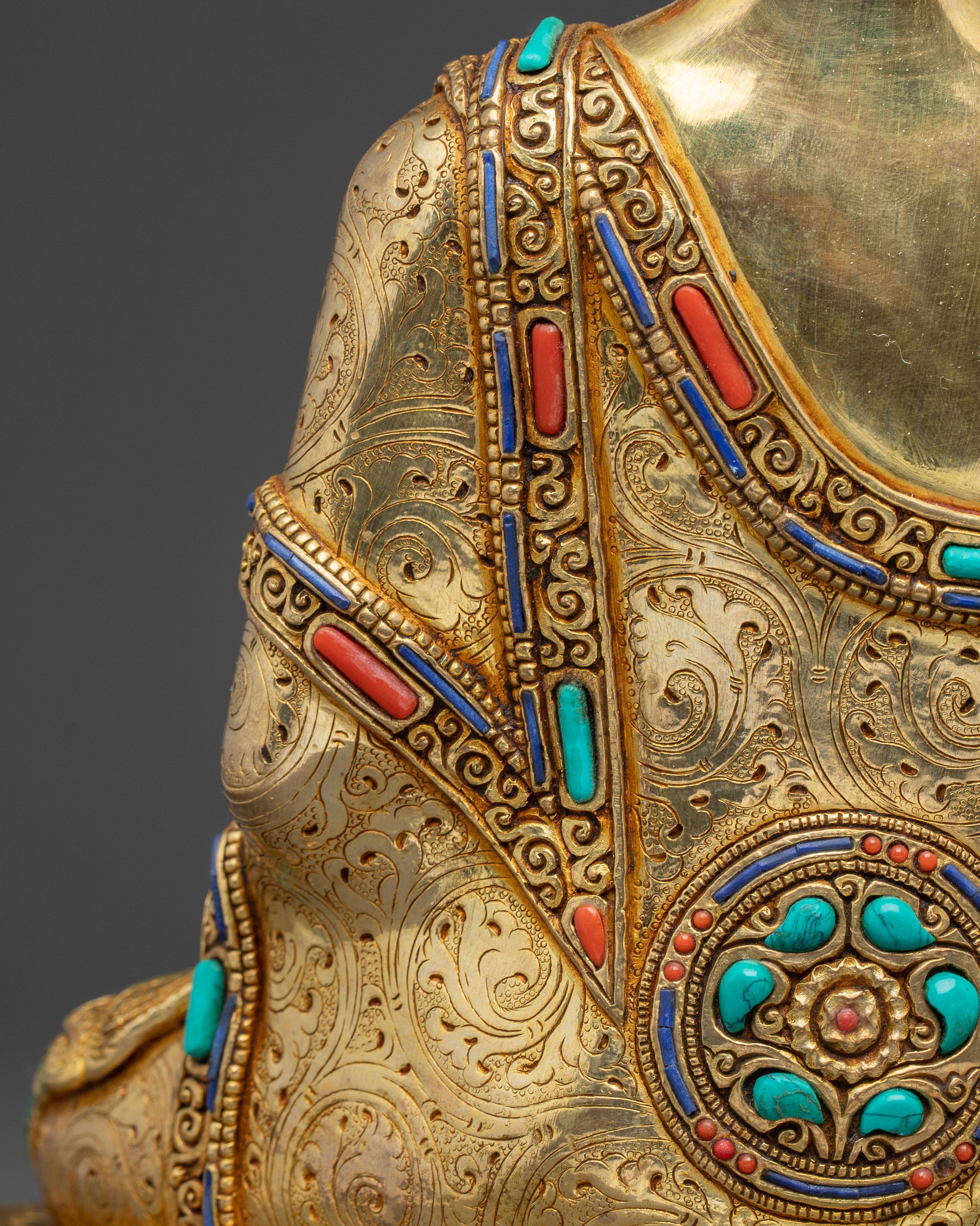 The Buddhist Healing Statue of Medicine Buddha | Nepali Handmade Icon