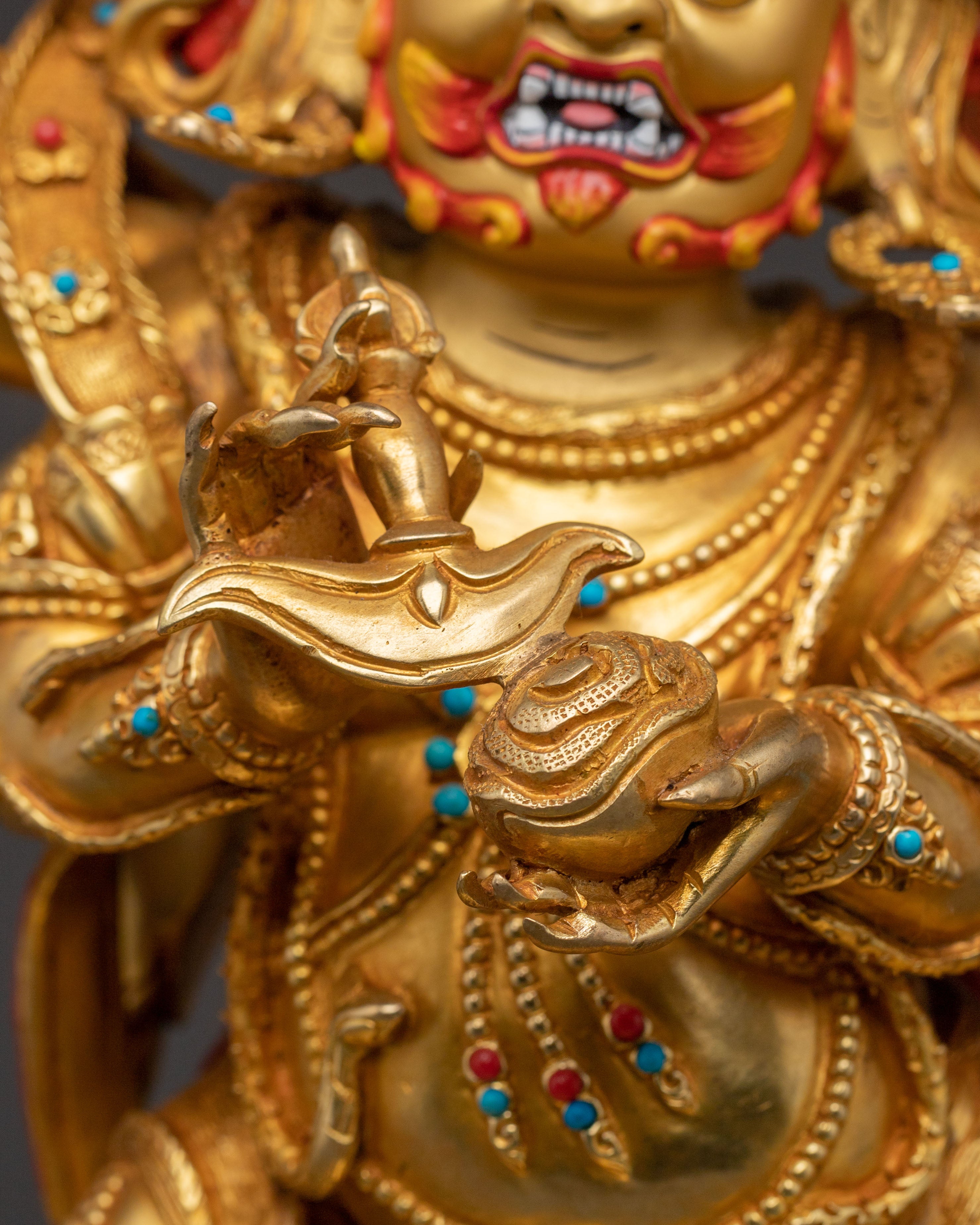 Six Armed Mahakala Traditional Statue | Sacred Icon