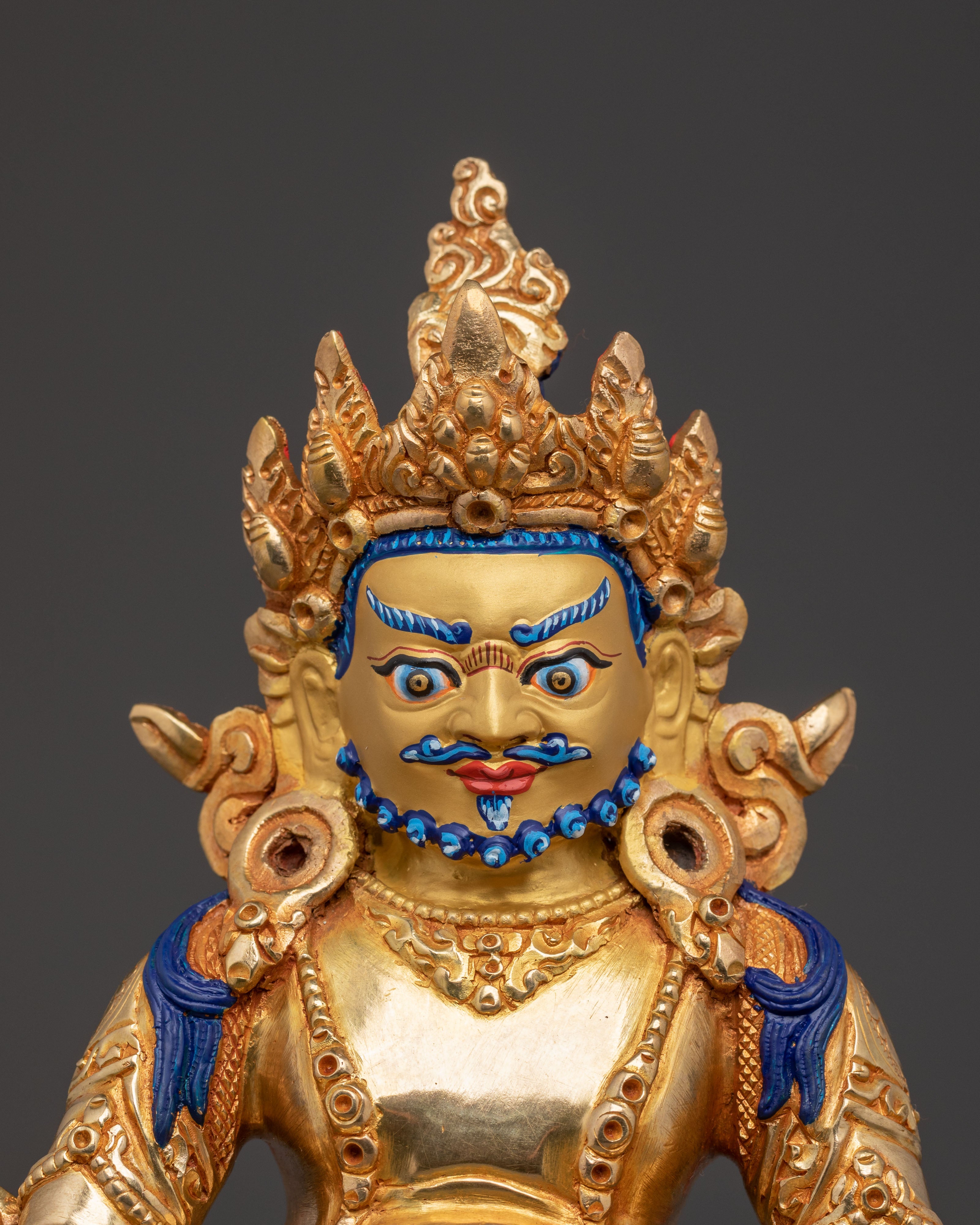 Sacred Statue of Dzambhala | 24K Gold Gilded Copper Statue