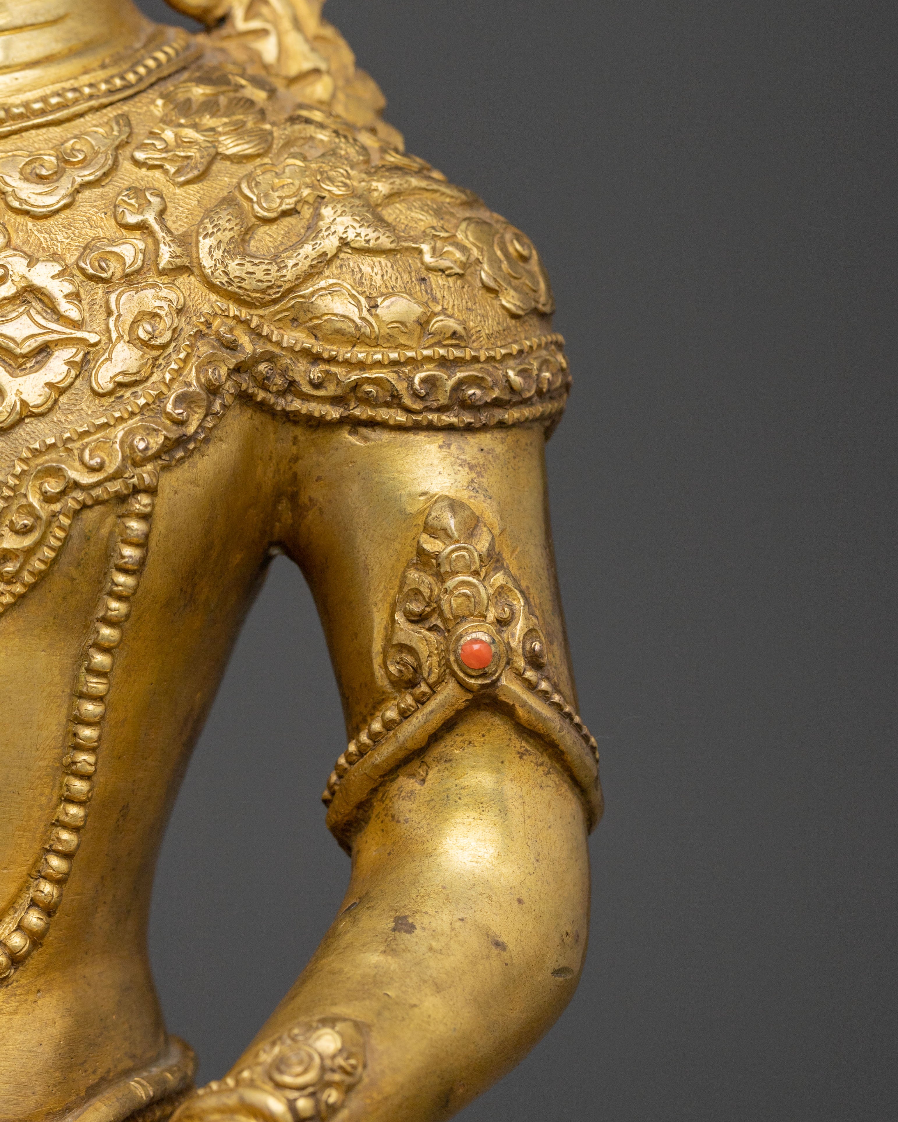 Handcrafted Crown Amitabha Buddha Statue | Boundless Compassion