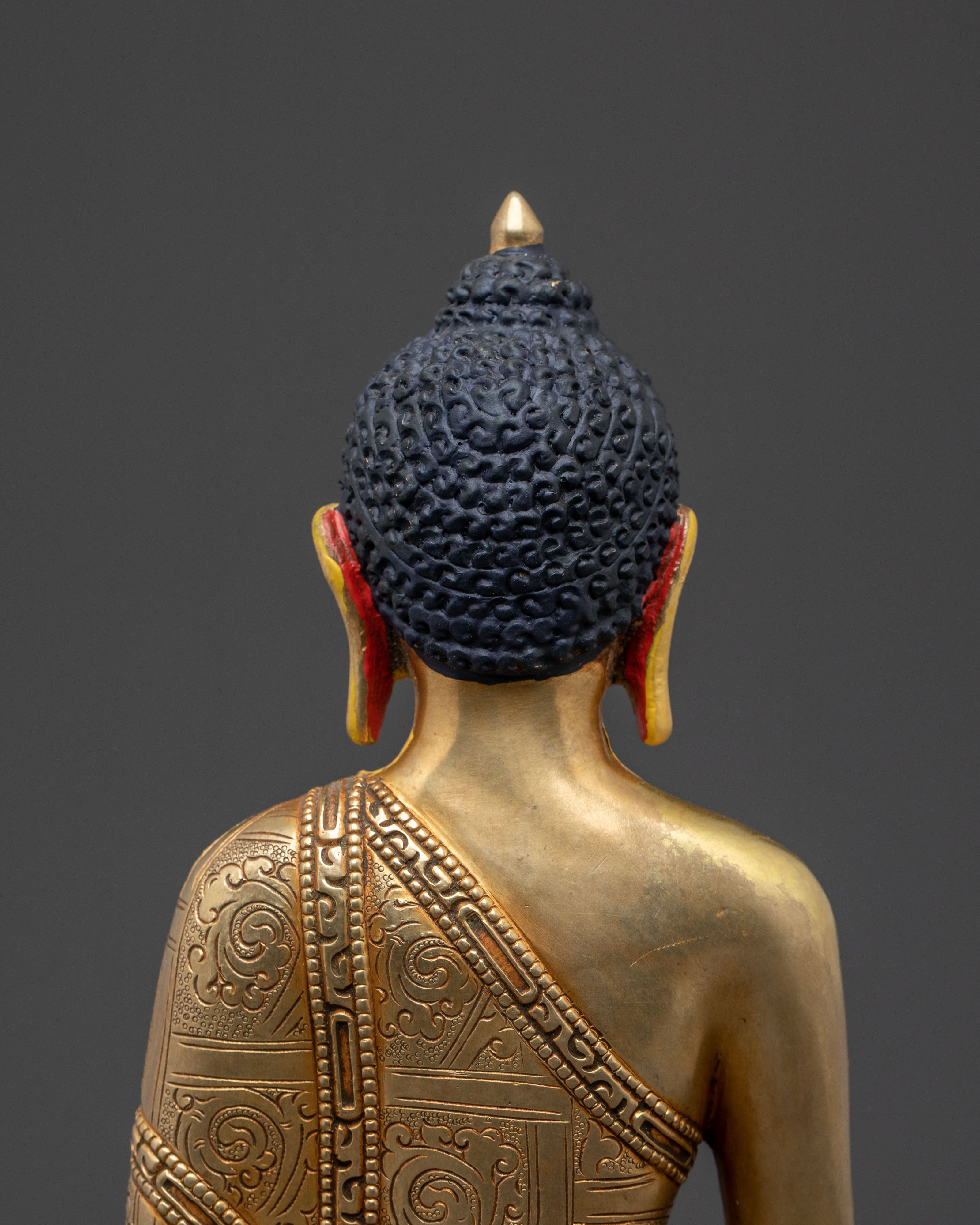 Shakyamuni Buddha Statue with Acrylic Painting – Handcrafted in Nepal