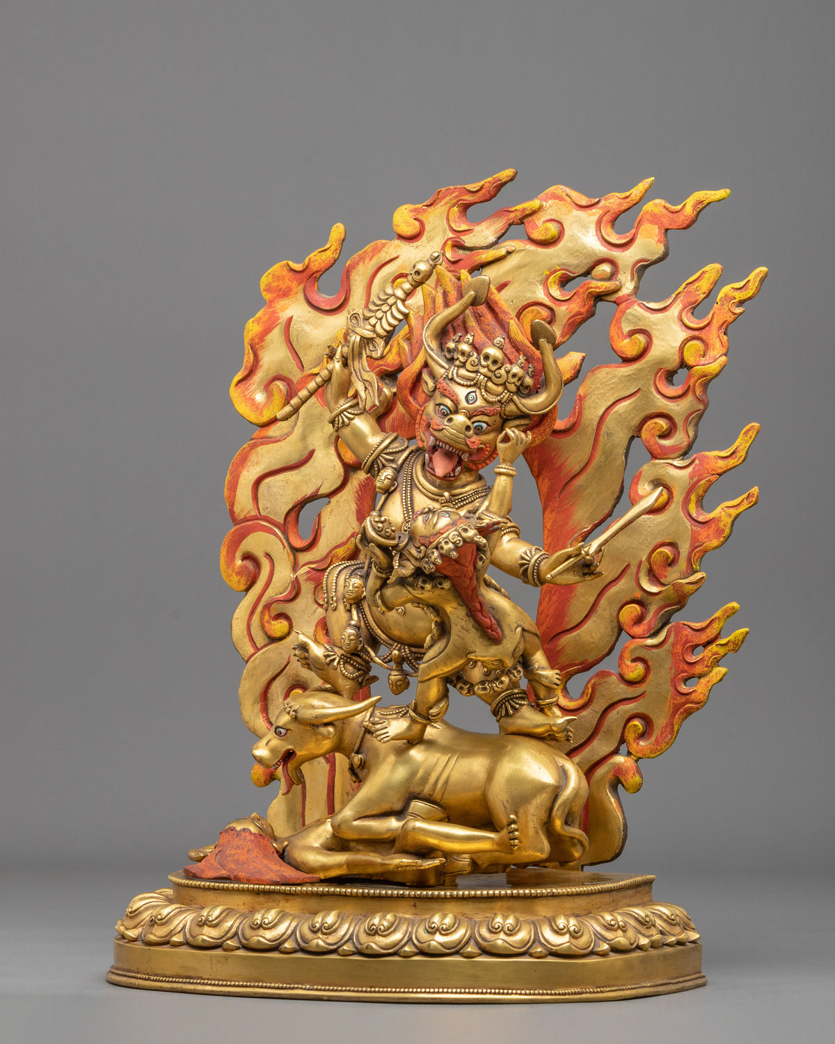 Yama Dharmaraja Sculpture | Tibetan Protector Figurine