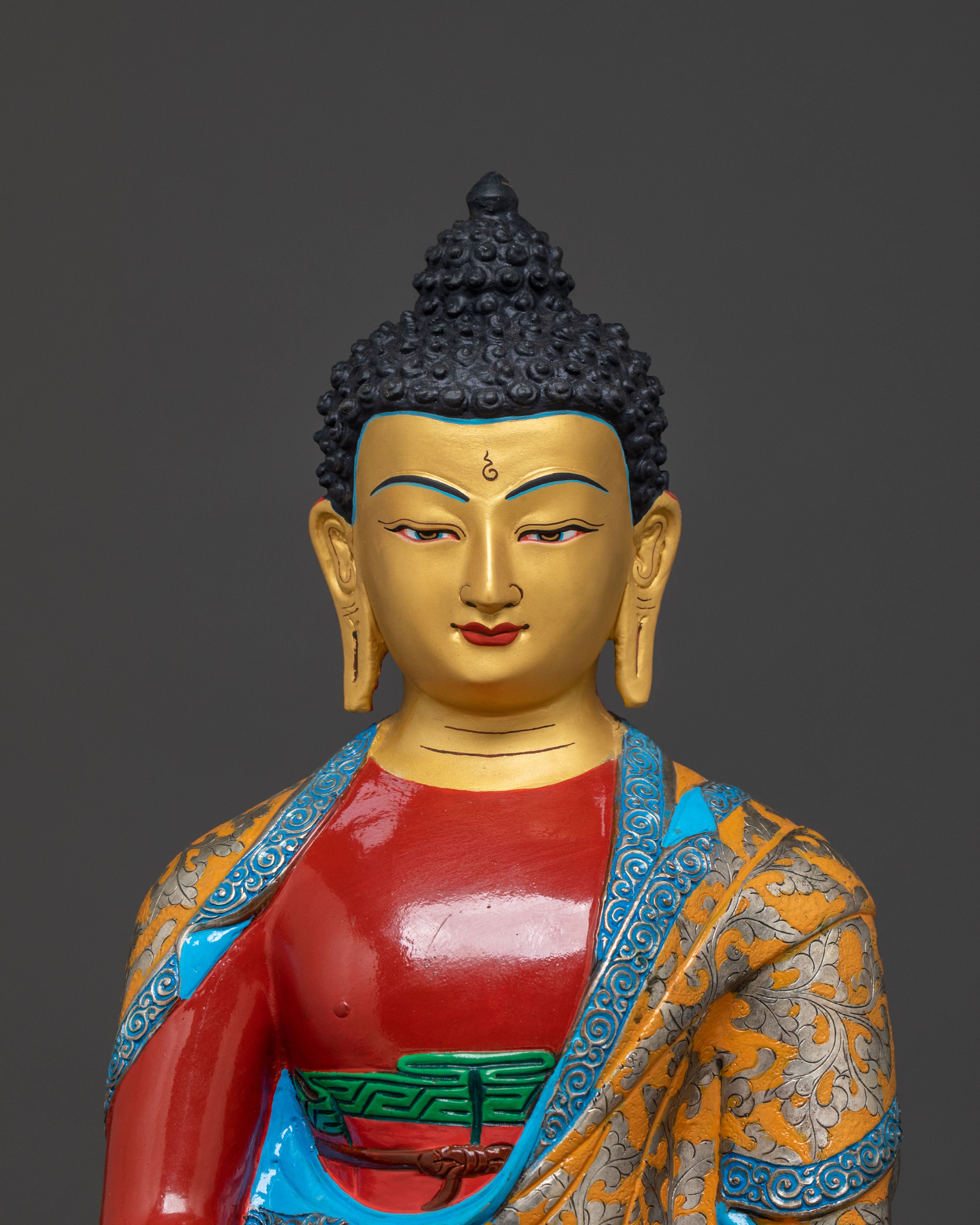 Amitabha Buddha On Throne | Radiant 24K Gold Glided