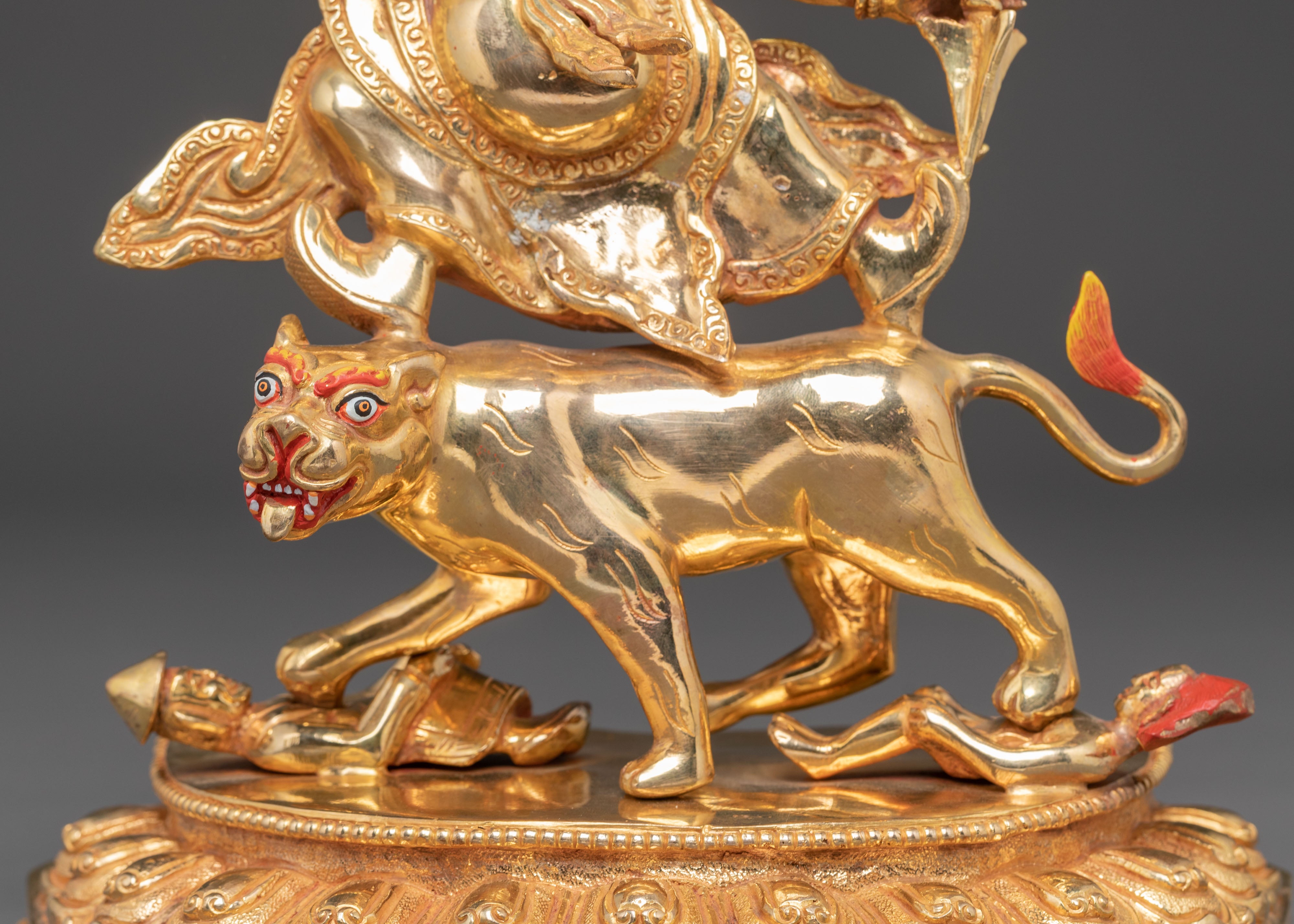 Handcrafted Dorje Drolo Golden Statue | Wrathful Manifestation of Padmasambhava