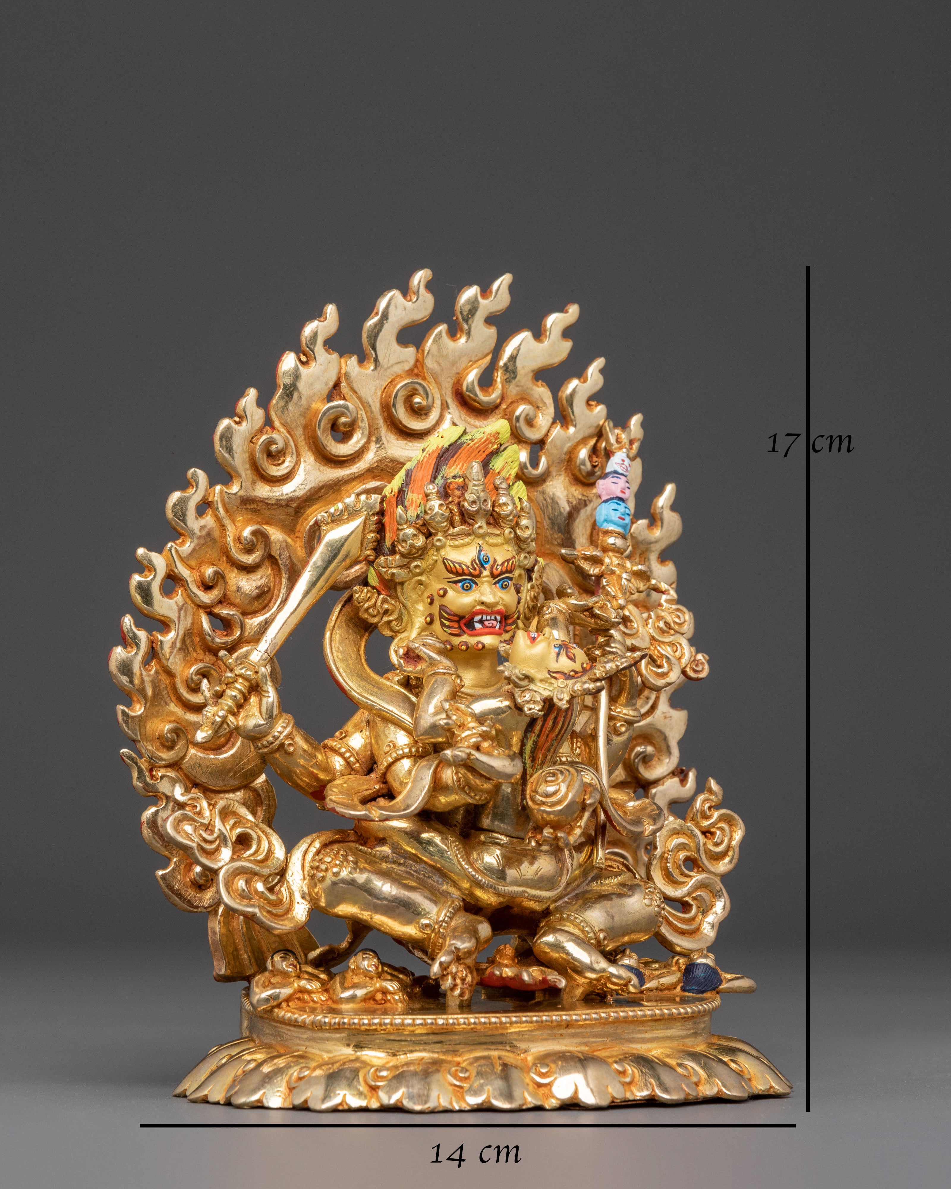 Statue of Seated Four Armed Mahakala