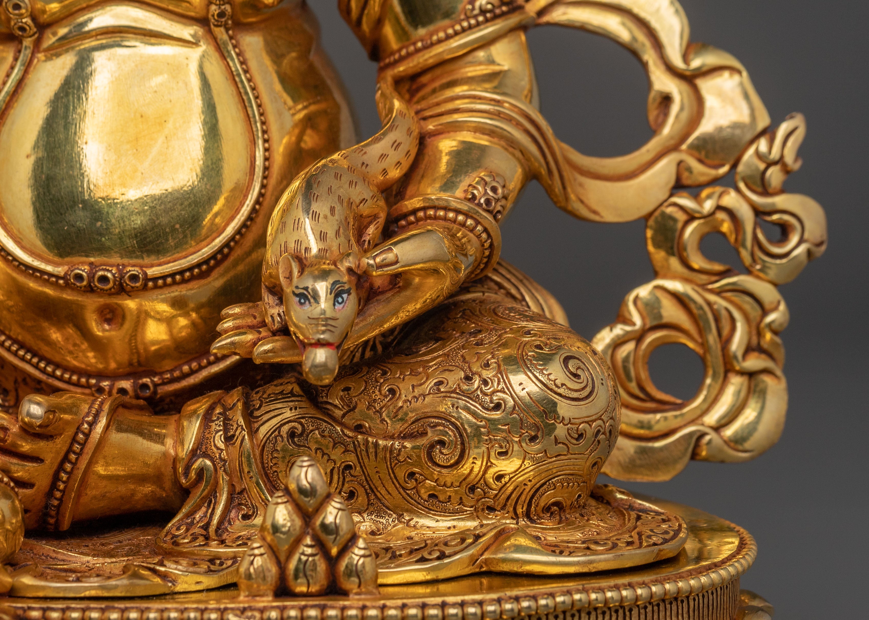 Dzambhala Sacred Statue | 24K Gold Gilded