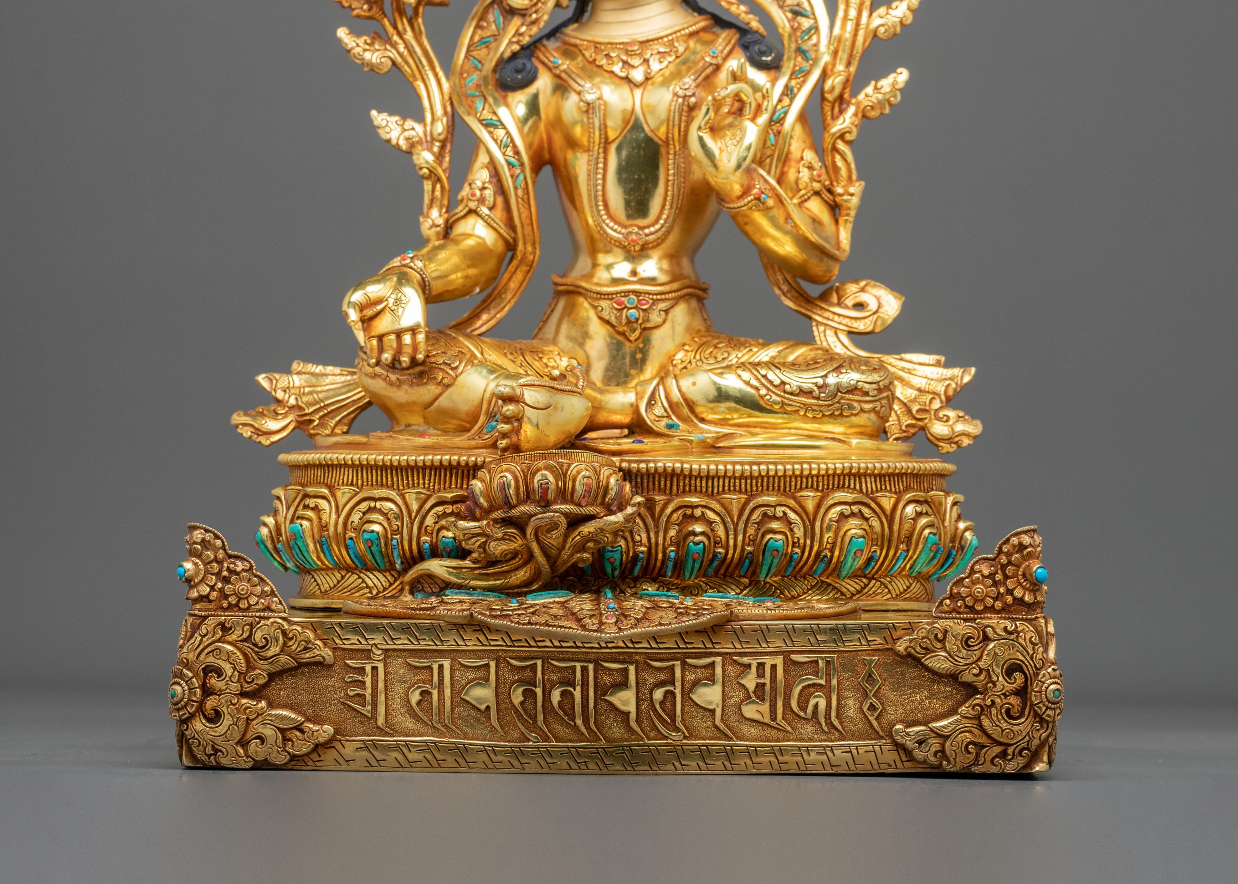 Green Tara Sculpture | Tibetan Fearless Protector