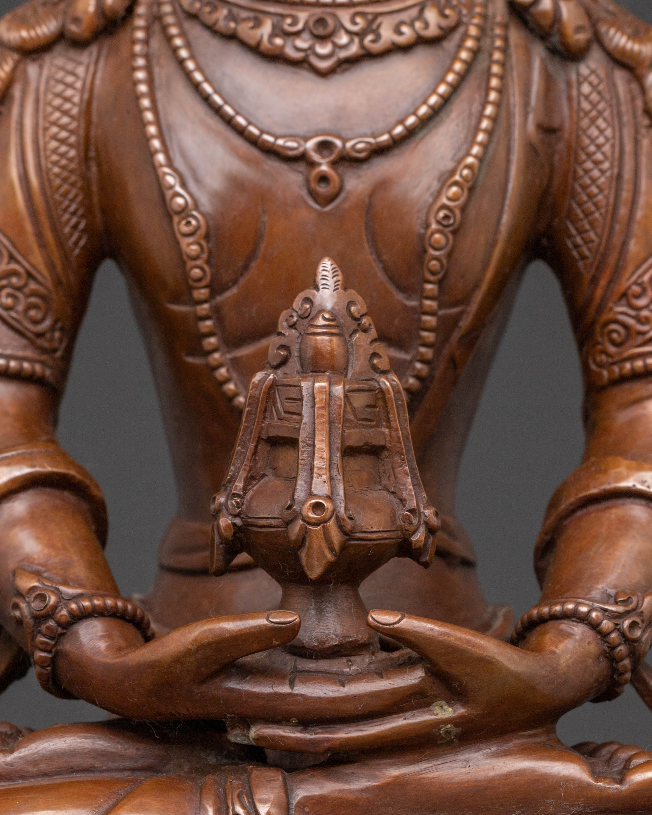 Amitayus Buddha Statue – Oxidized Copper Artistry