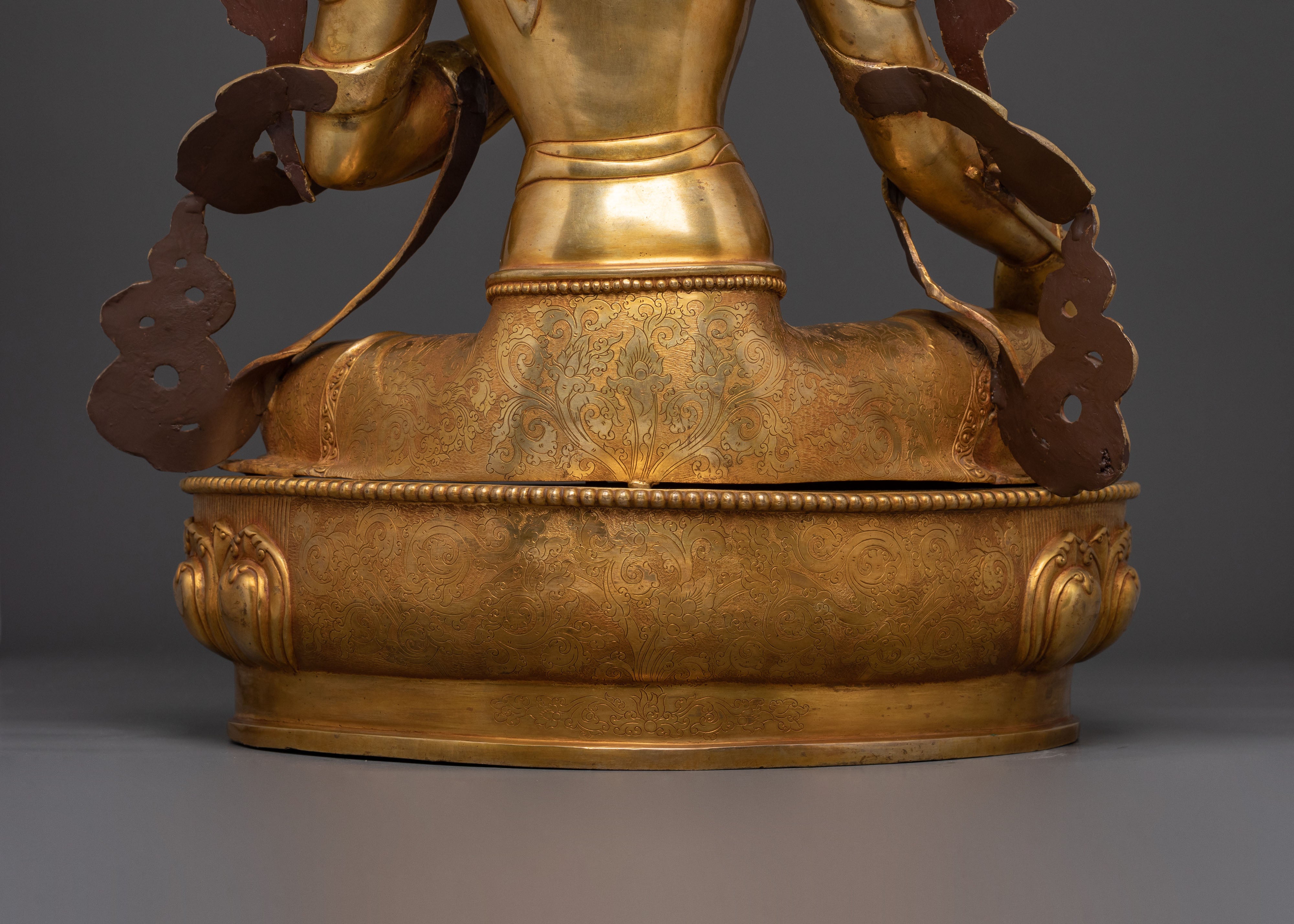 Green Tara Statue | 24K Gold Gilded Serenity