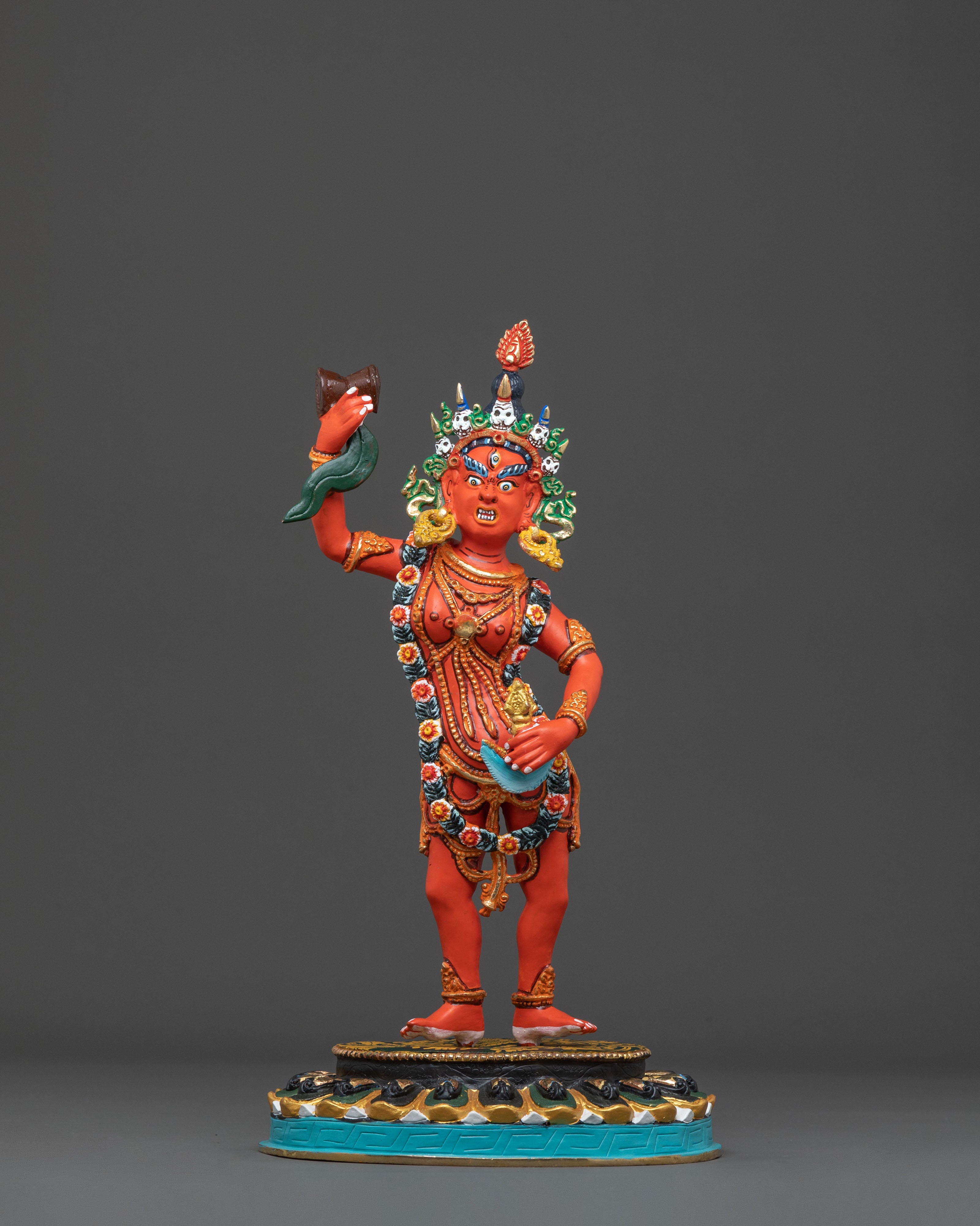Buddhist Deity Damchen Gyalmo Statue