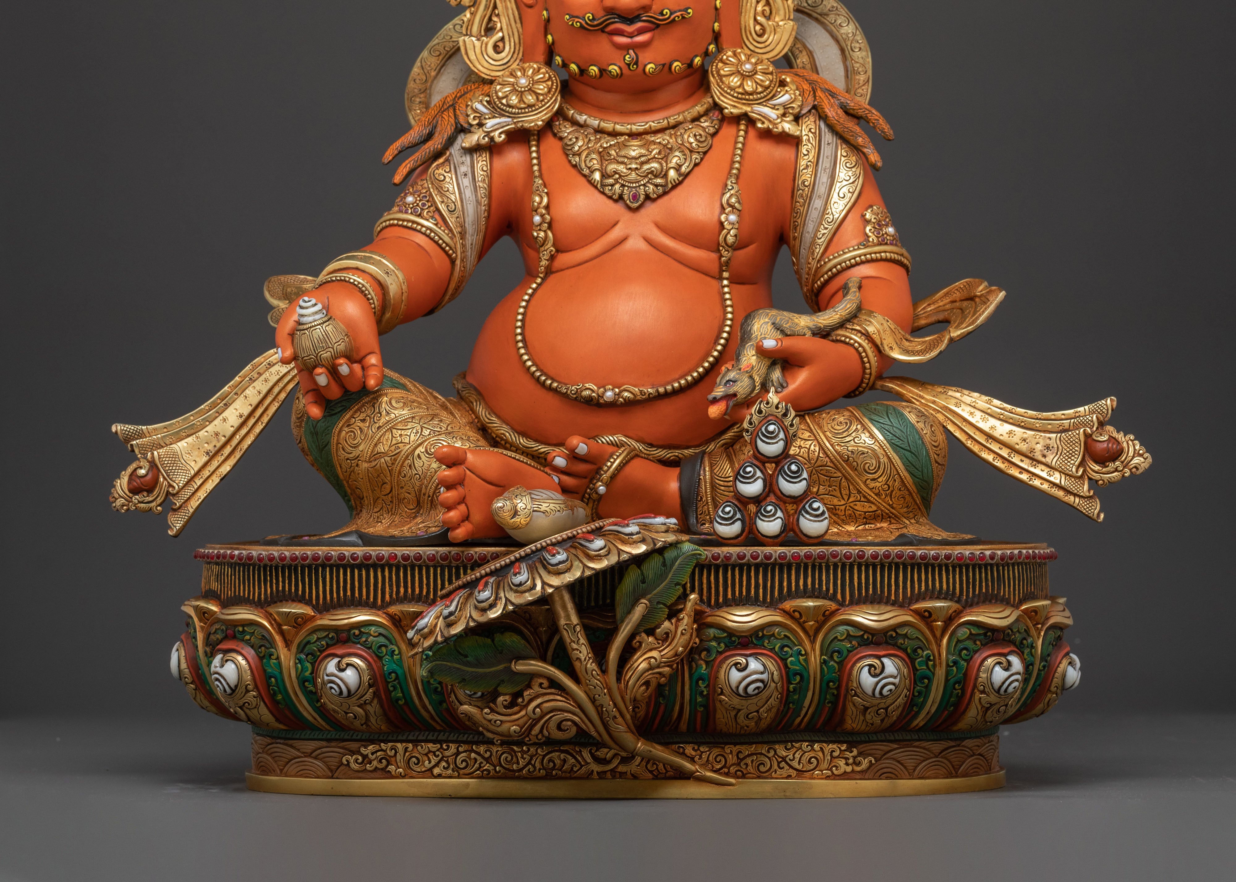 Dzambhala Prosperity Deity Sculpture | Spiritual Altar and Home Decor