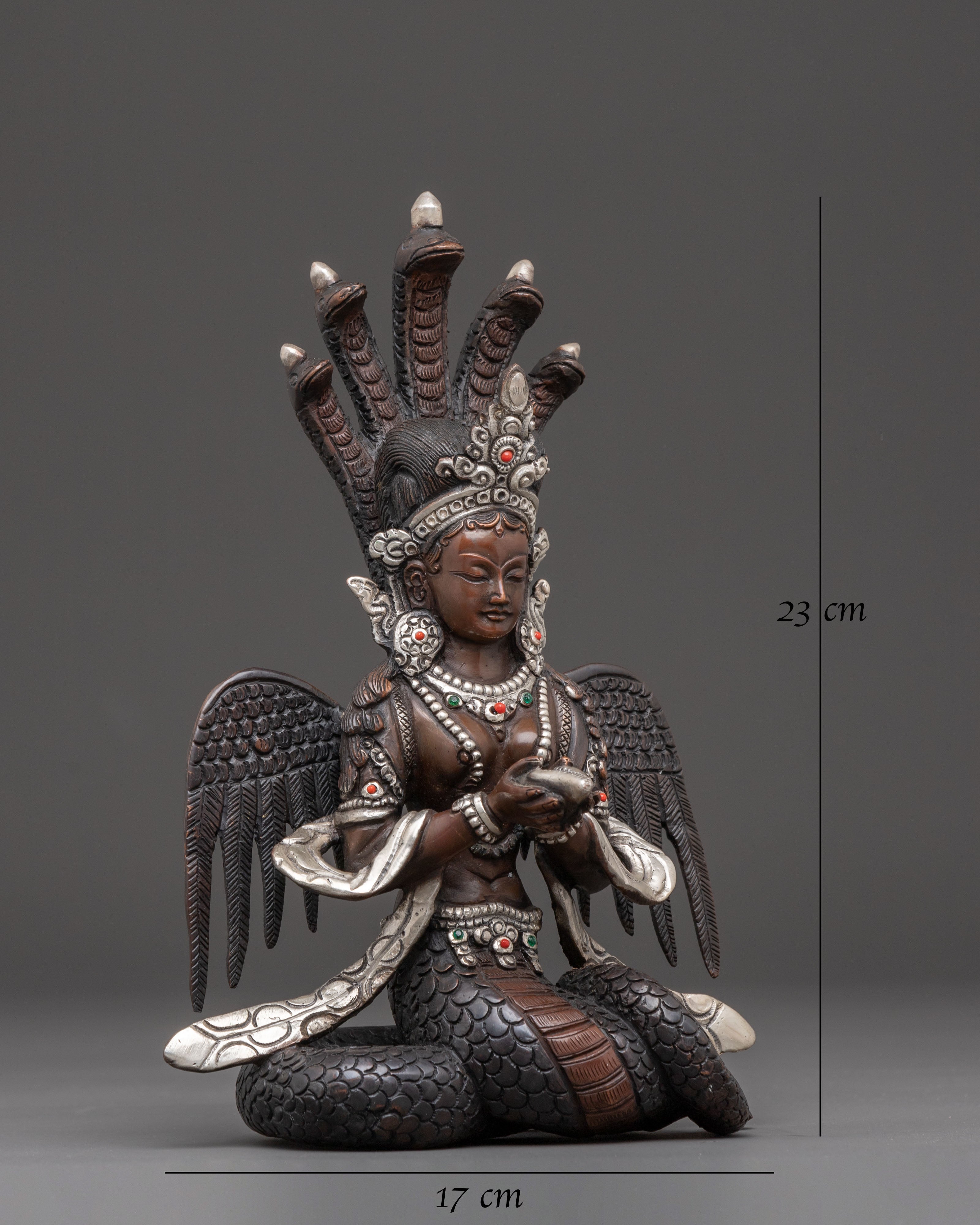 Handmade Sacred Naga Kanya Sculpture