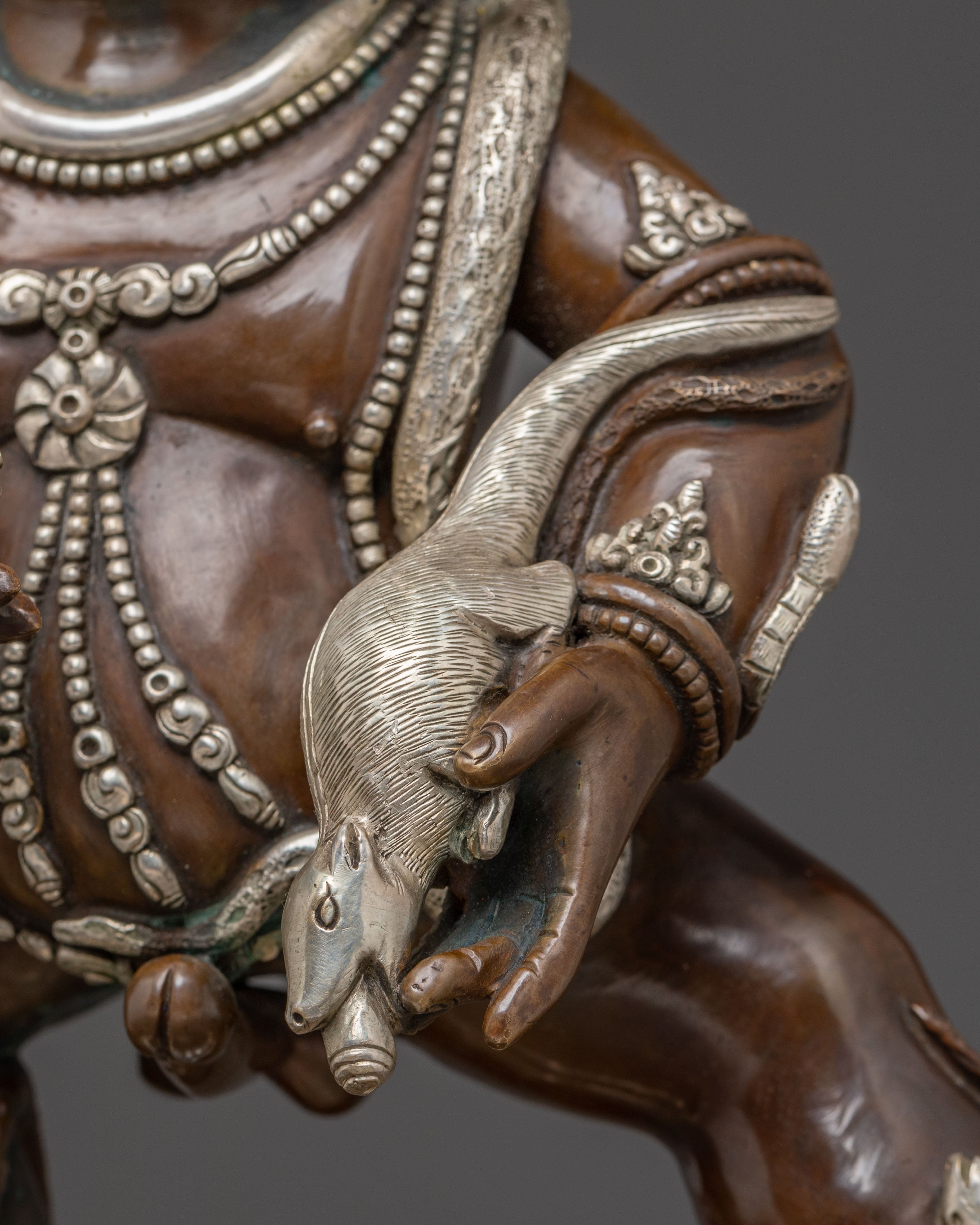 Black Dzambhala Handcrafted Statue – Oxidized Copper