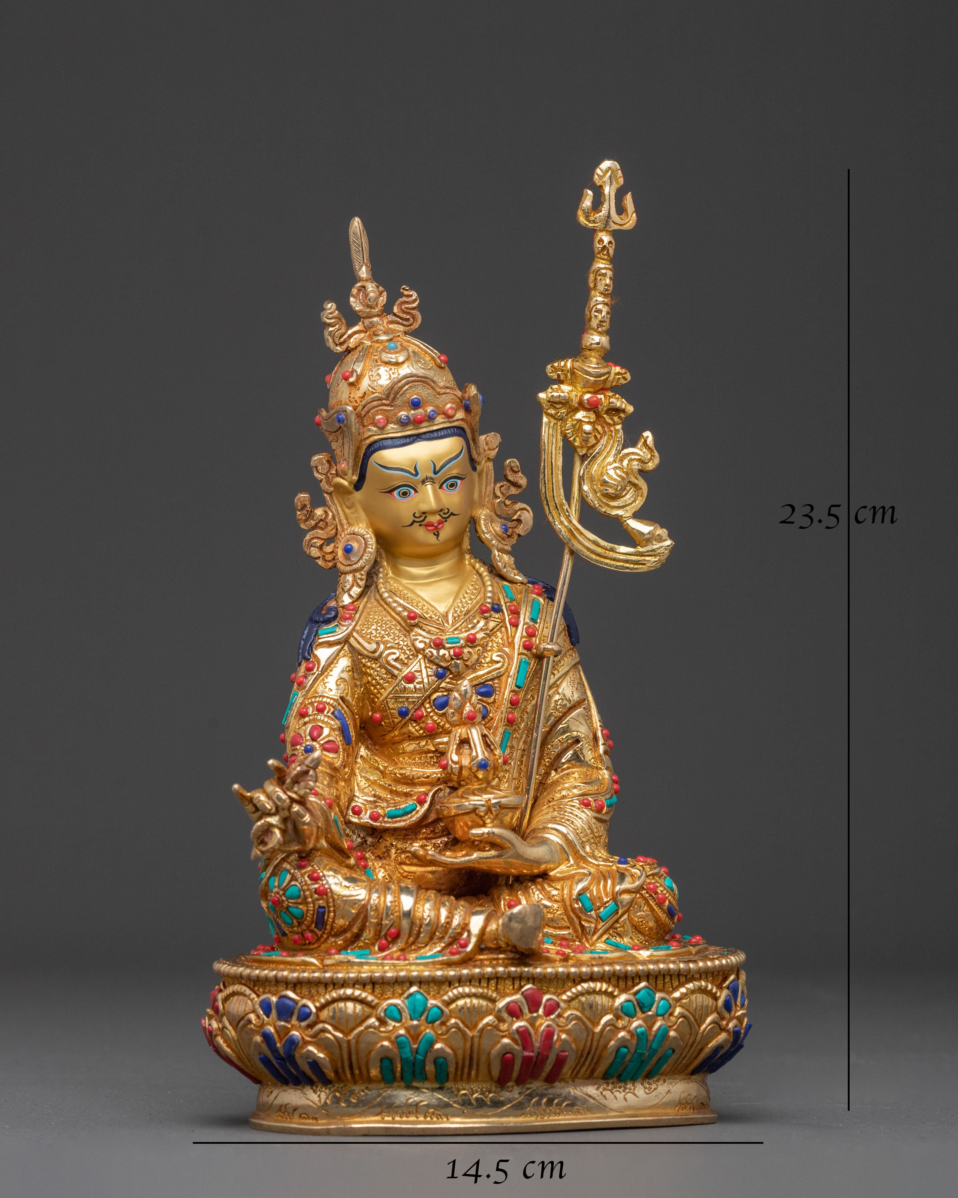 Guru Rinpoche Dharma Teaching Statue | Lotus-Born Master of Wisdom & Protection