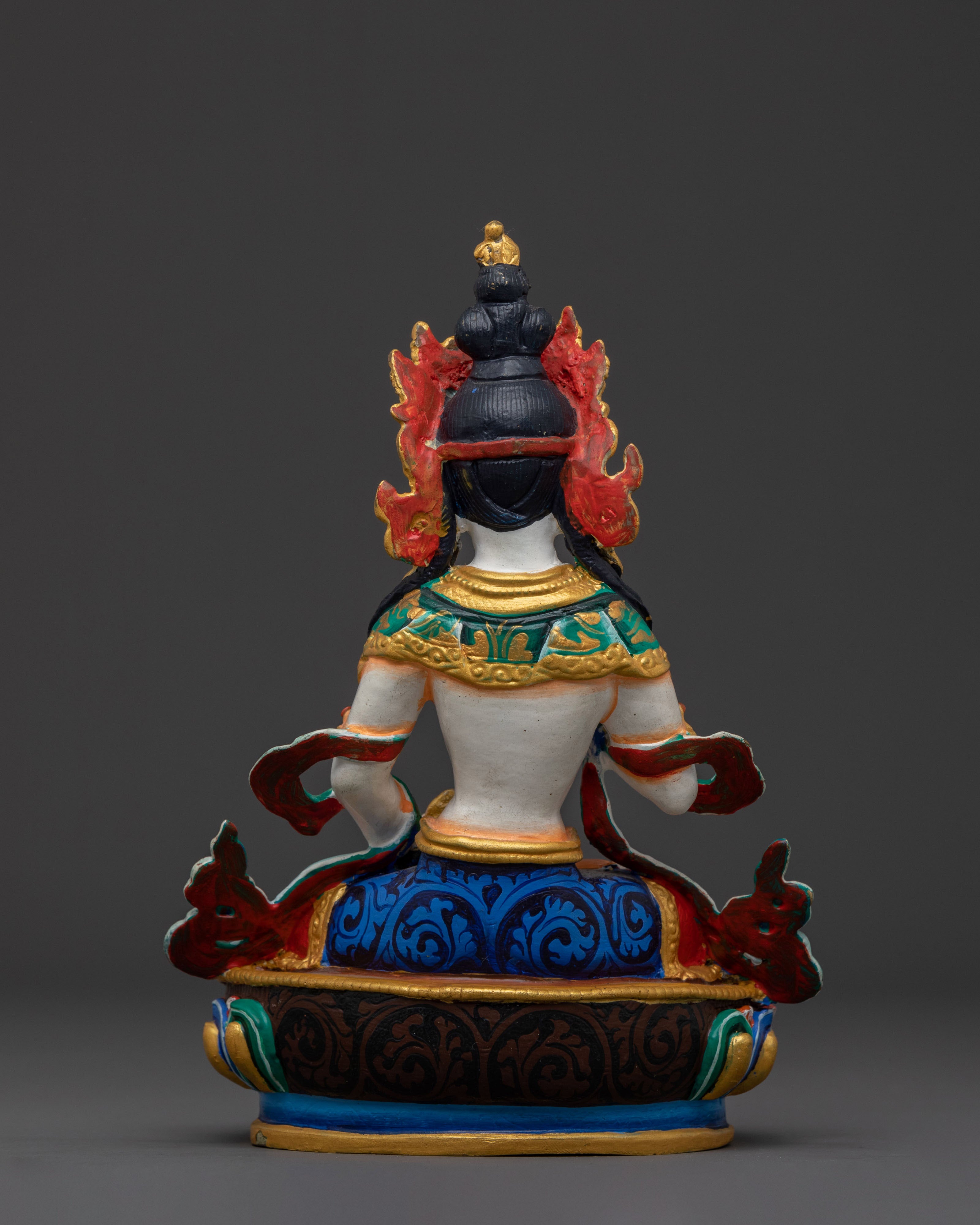 Vajrasattva Acrylic Painted Statue: Purification Deity