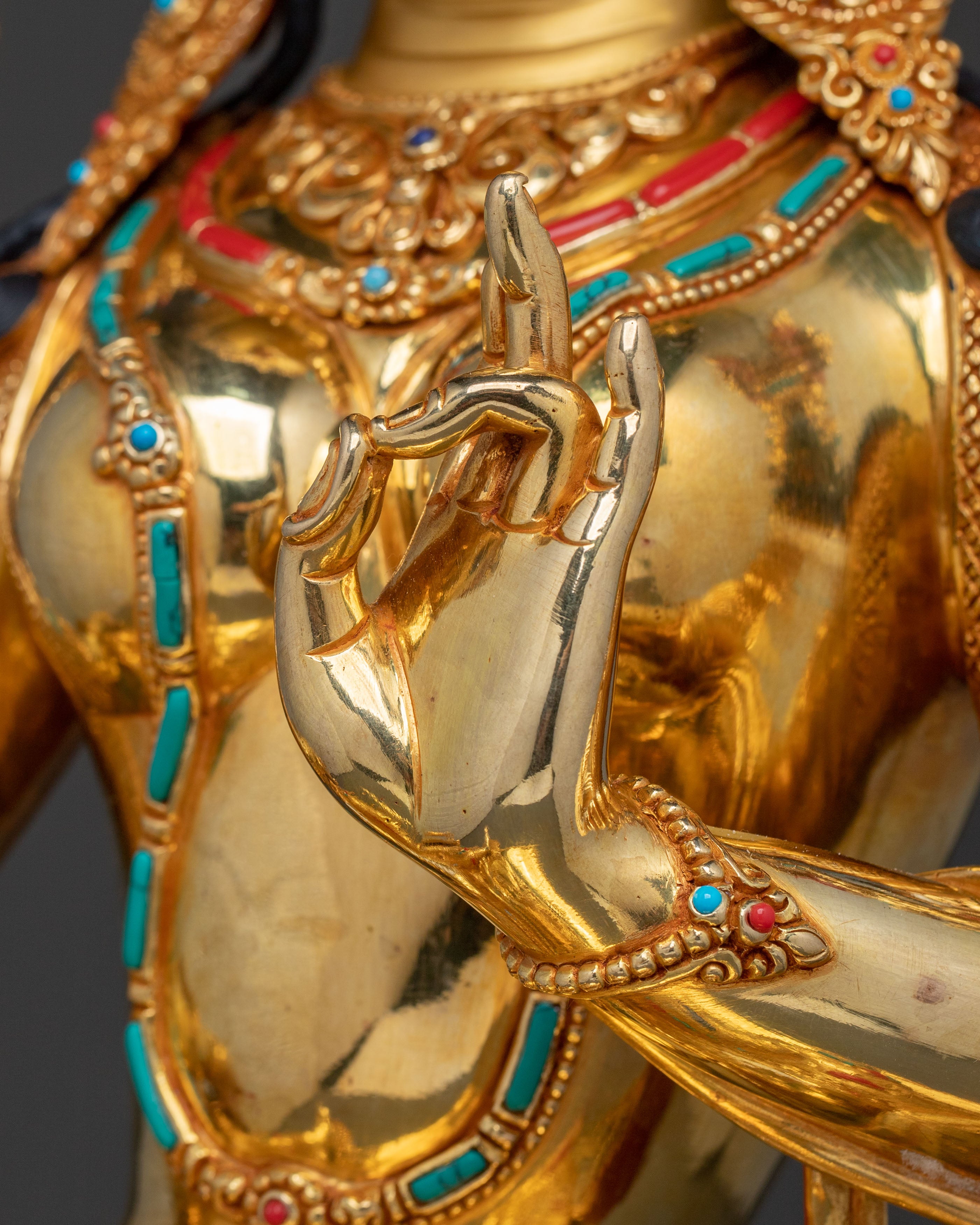 Buddhist Goddess Green Tara Sacred Statue | Tibetan Goddess of Compassion