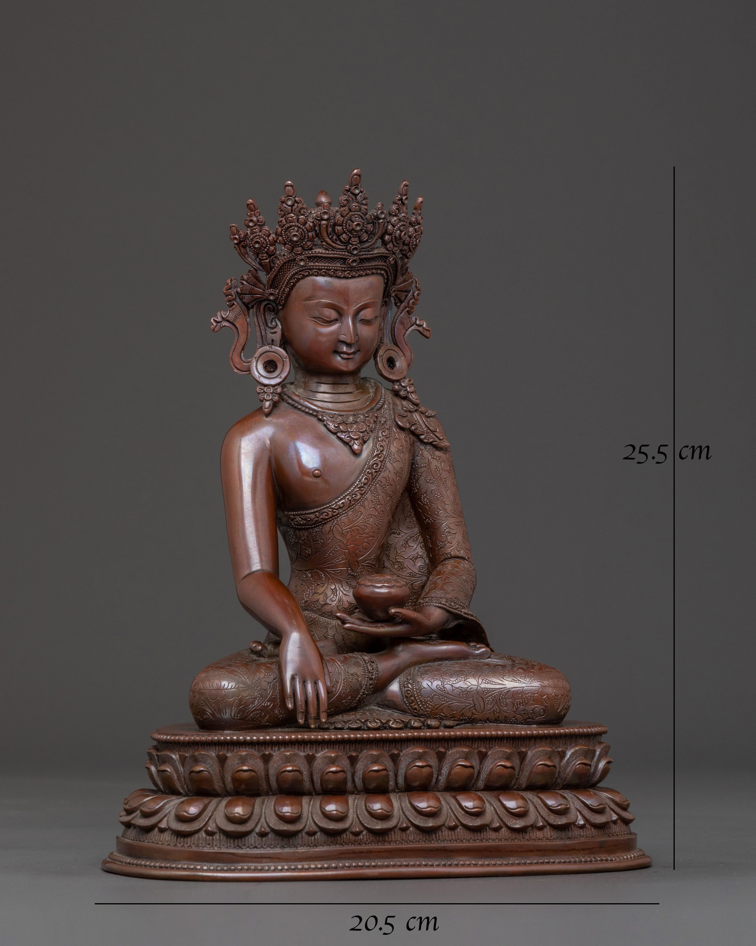 Shakyamuni Buddha Statue with Crown | Blessing Statue