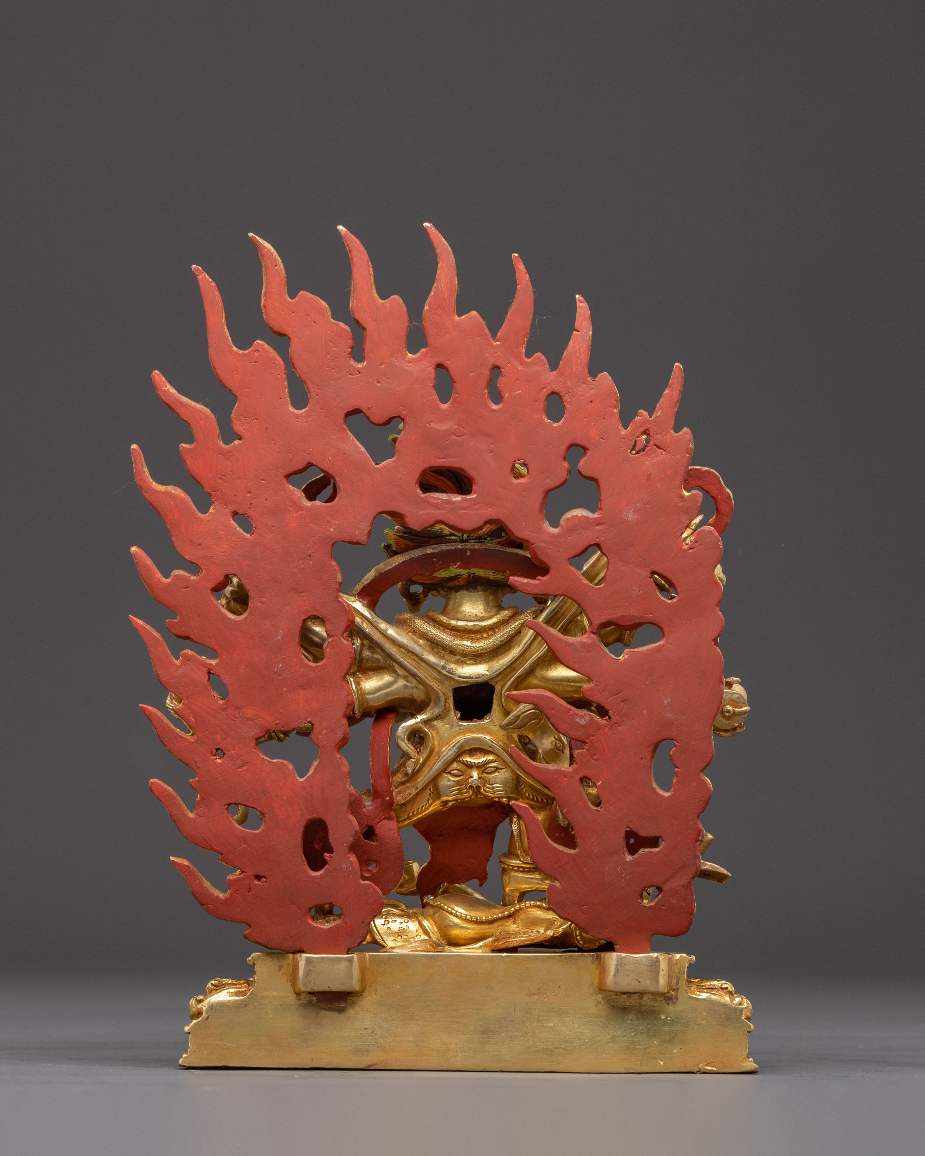 Handcrafted Six Armed Mahakala Sculpture | Protector Deity in Tibetan Buddhism