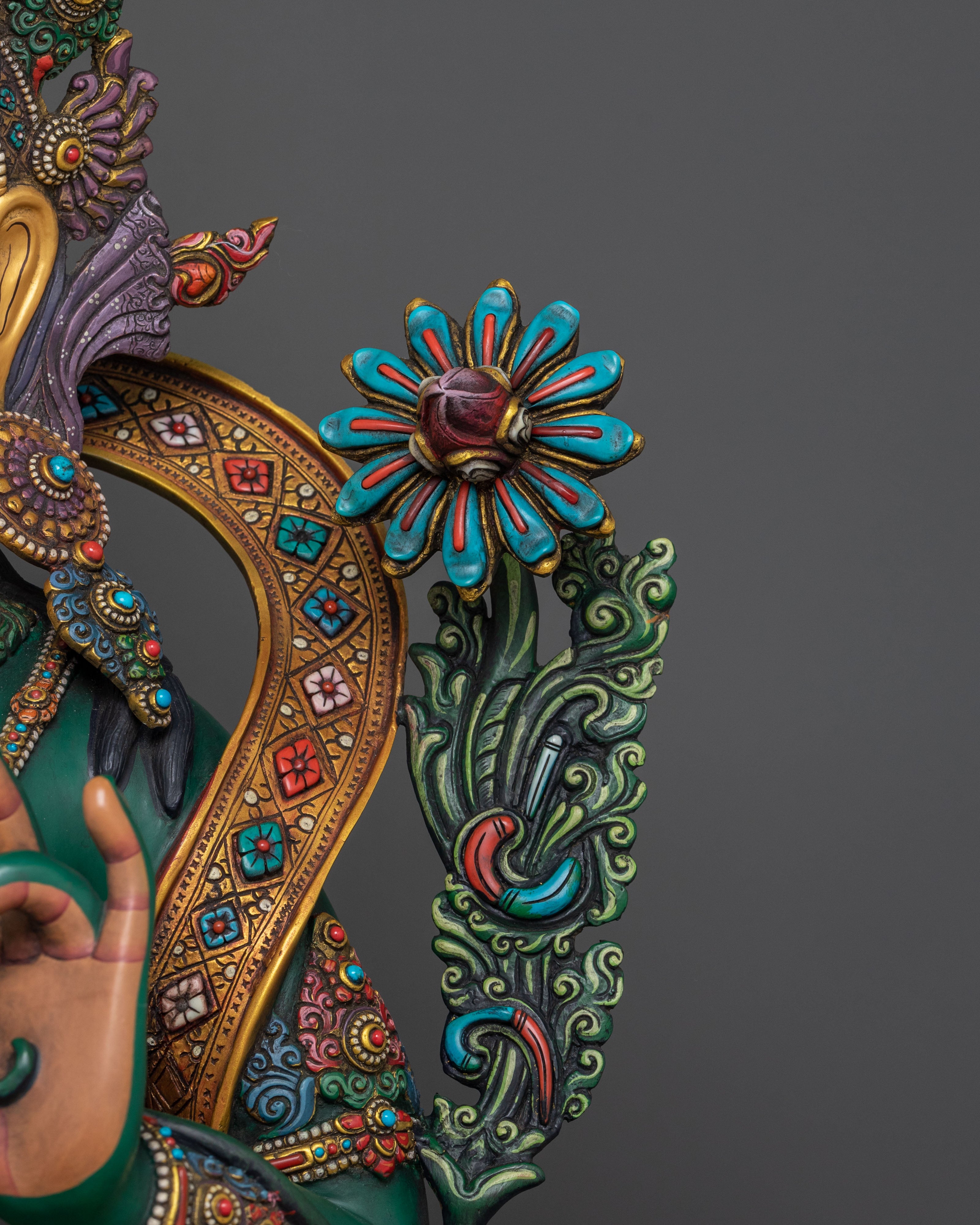 Protection Sculpture of Green Tara | Swift Liberator and Compassionate Goddess