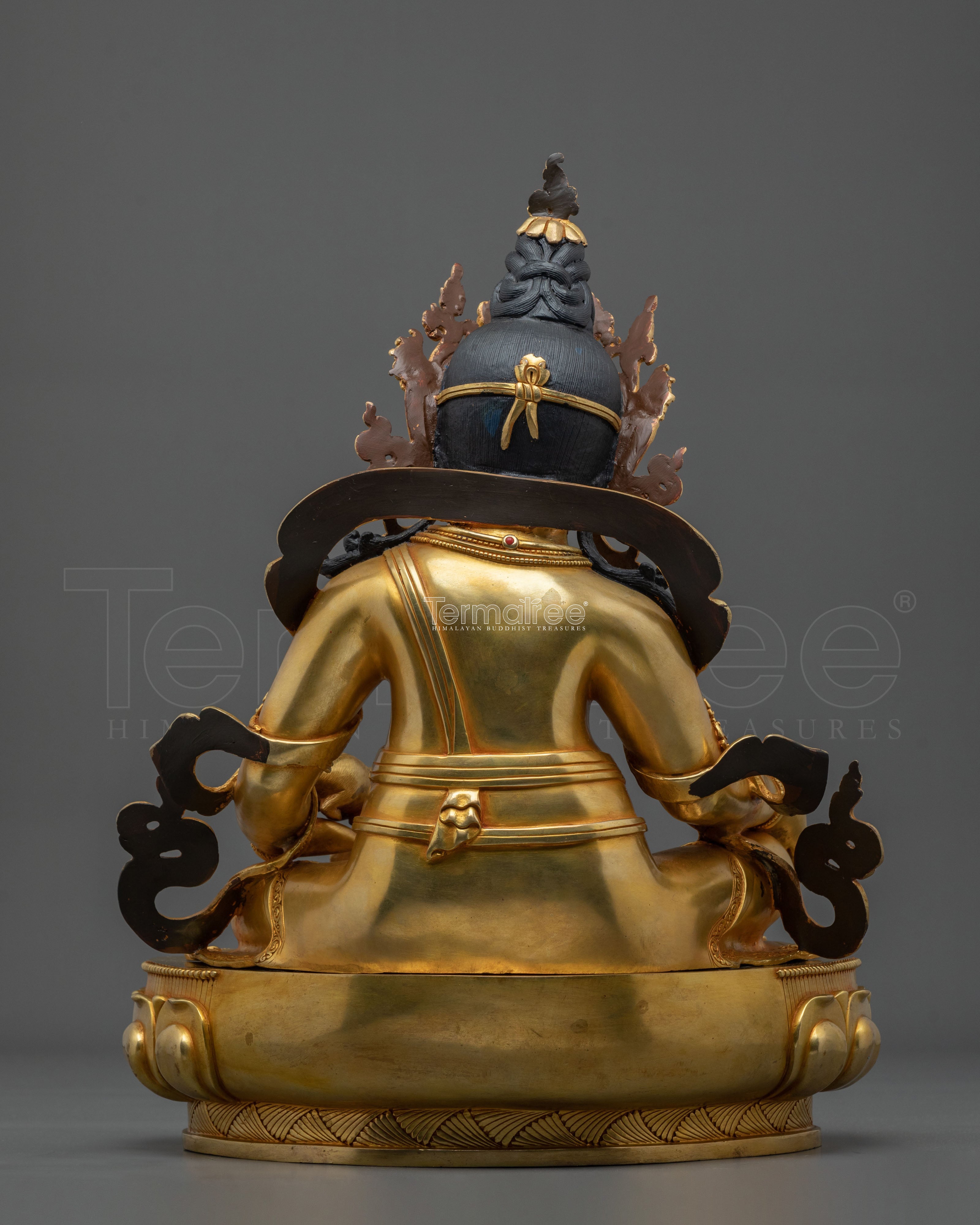 Dzambhala Prosperity Guardian Statue | 24K Gold Gilded Copper Statue