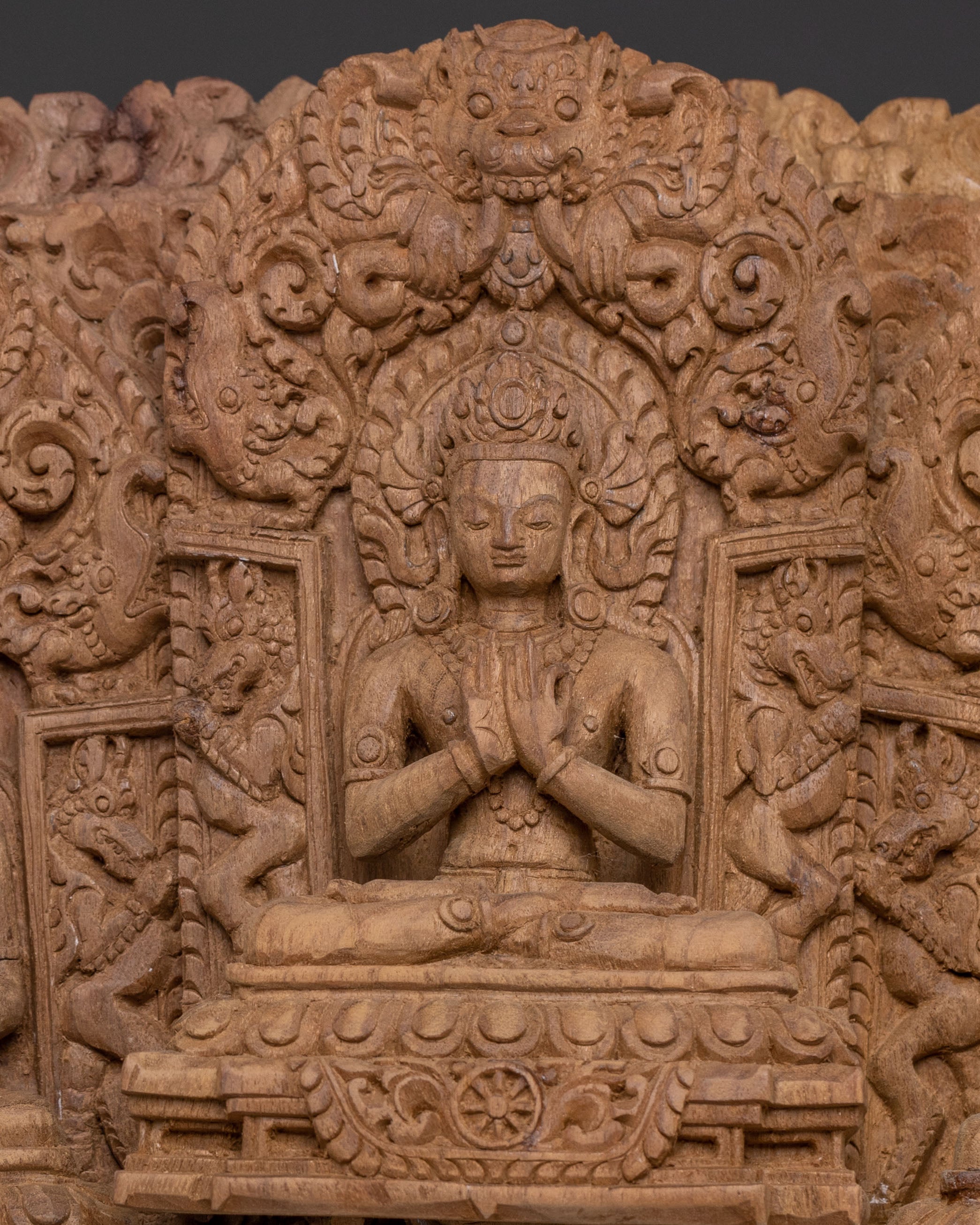 Namasangiti Wisdom Wooden Sculpture | Promoting Enlightenment