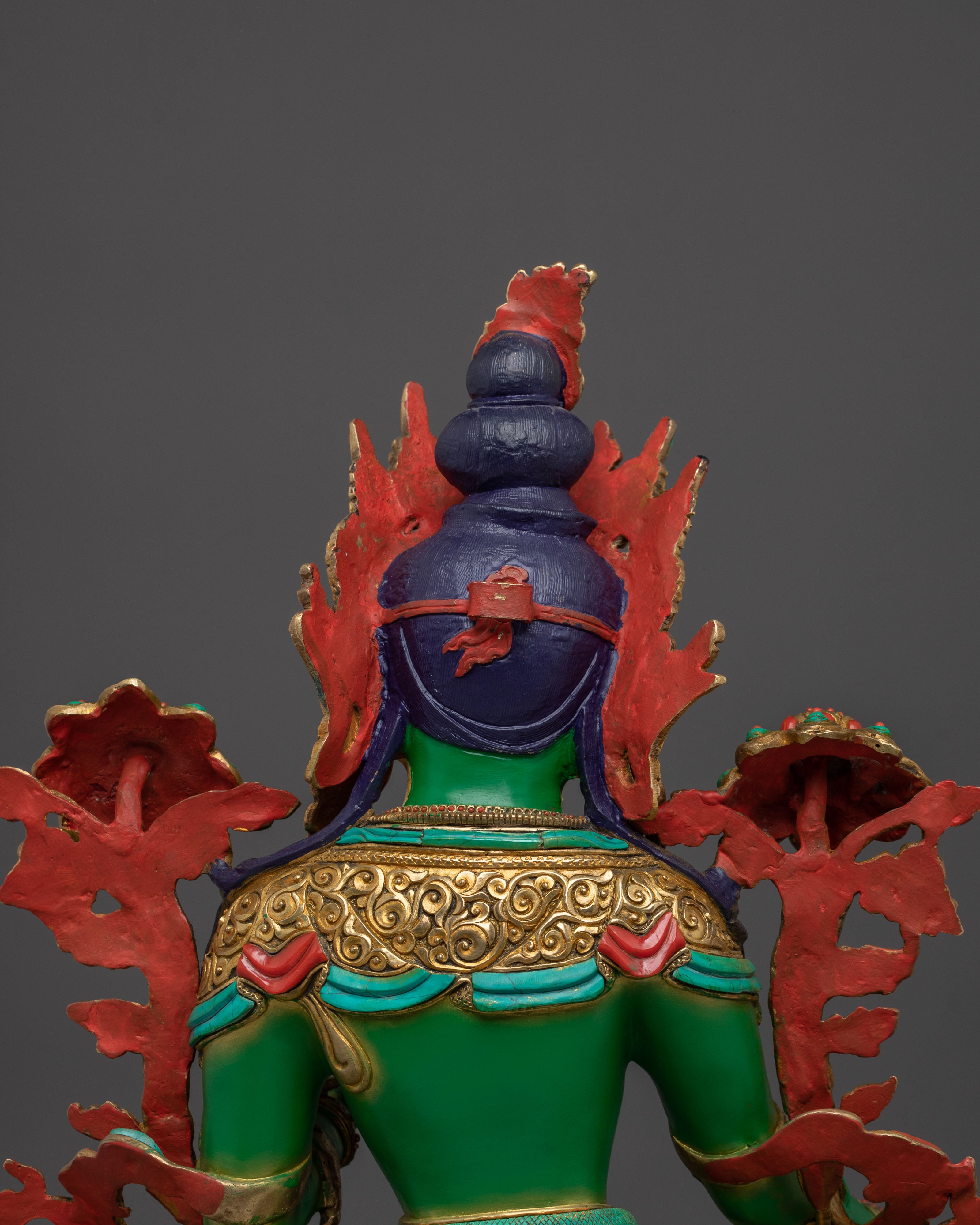 Himalayan Shyama Tara Sacred Statue Gilded in 24K Gold
