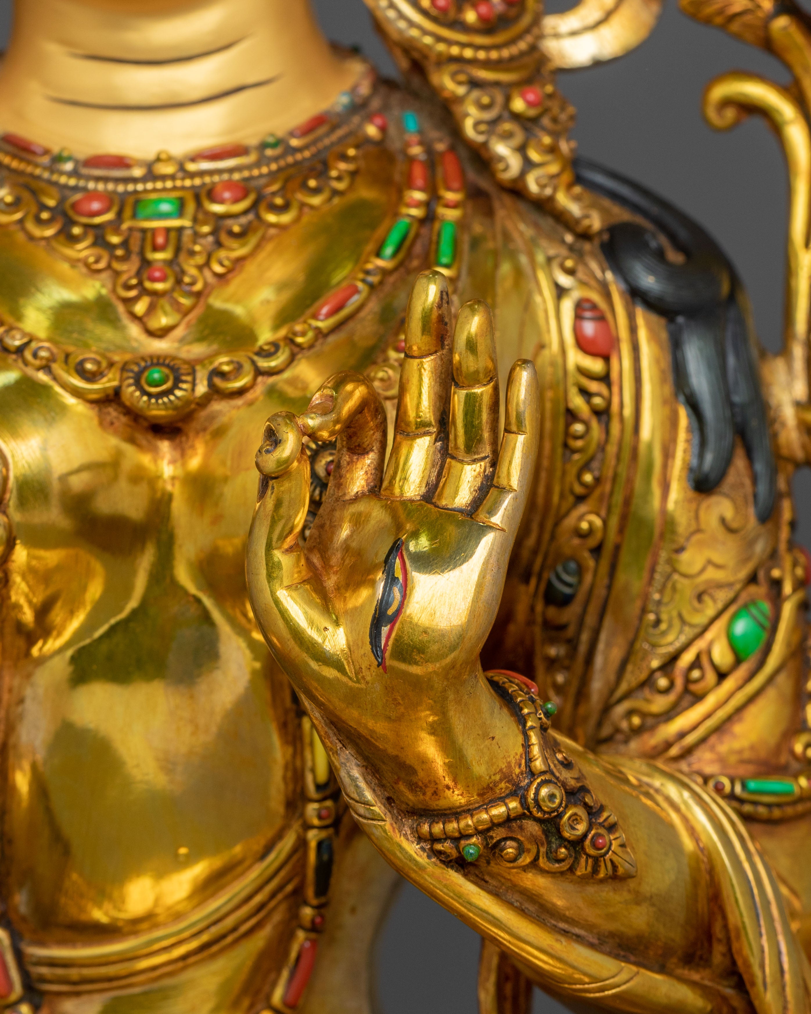 Handcrafted Three Long Life Deities Statue Set | Buddhist Longevity Sculpture