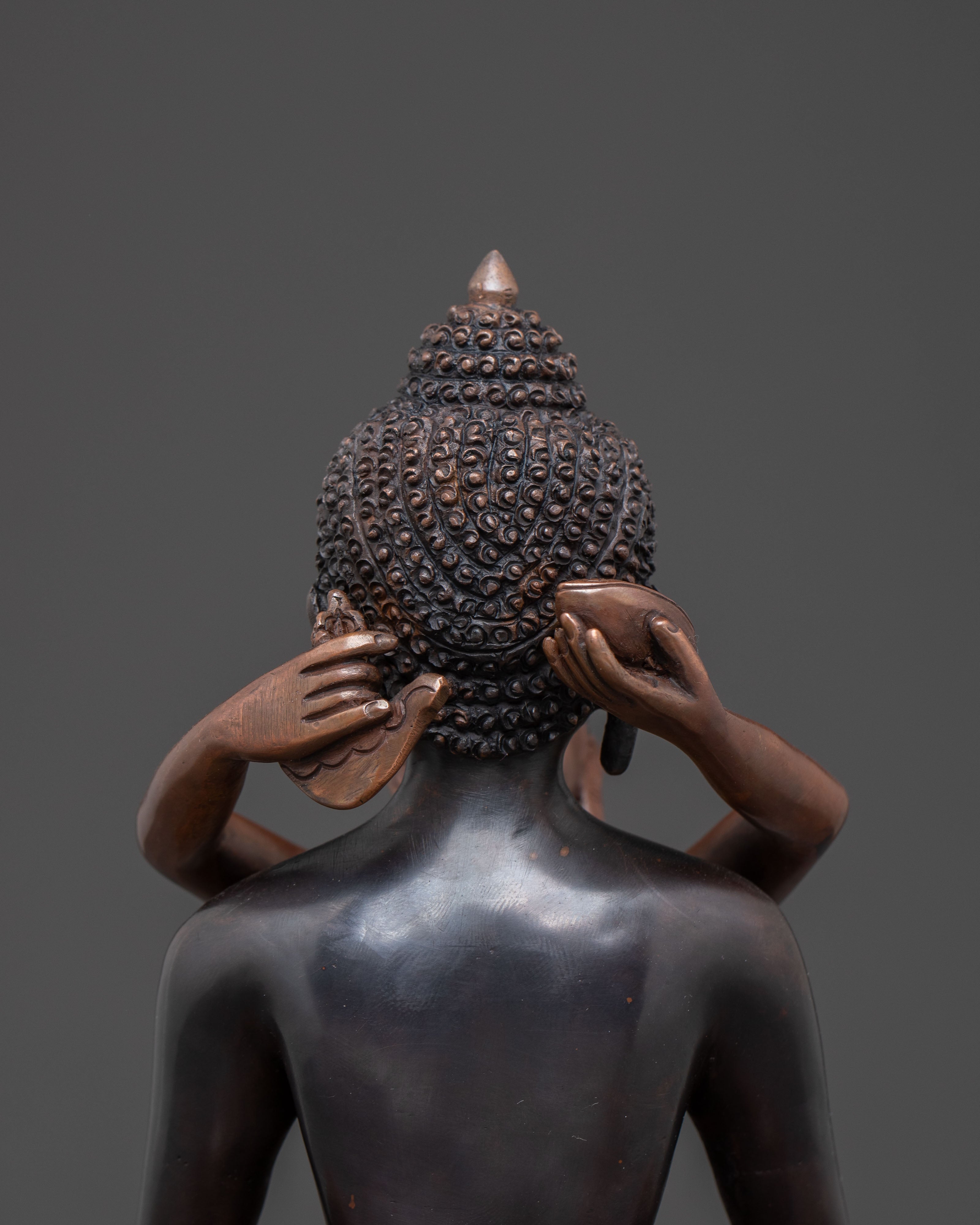 Oxidized Tibetan Samantabhadra With Consort Statue | Tantric Deity for Meditation