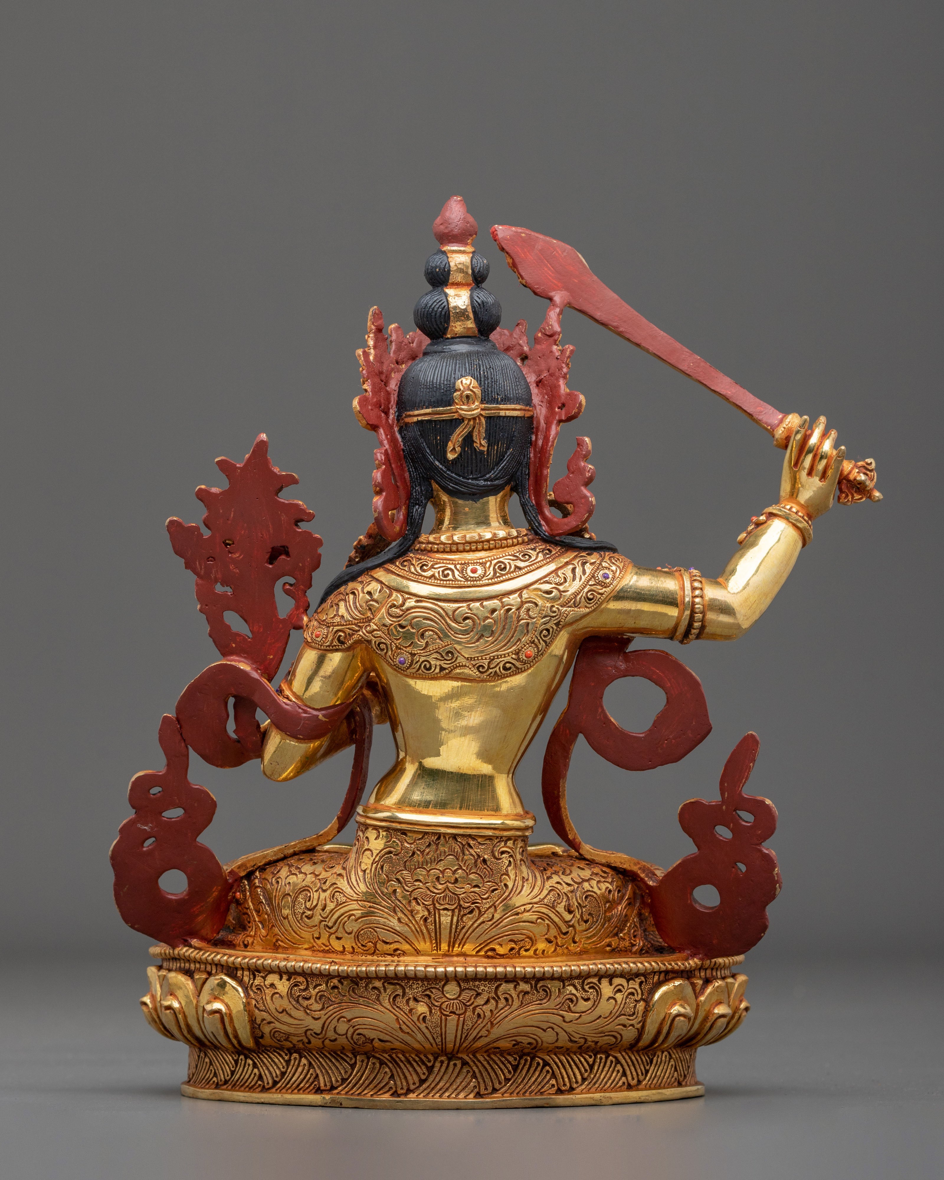 Handmade Manjughoṣa Sculpture | Radiant Wisdom Figurine