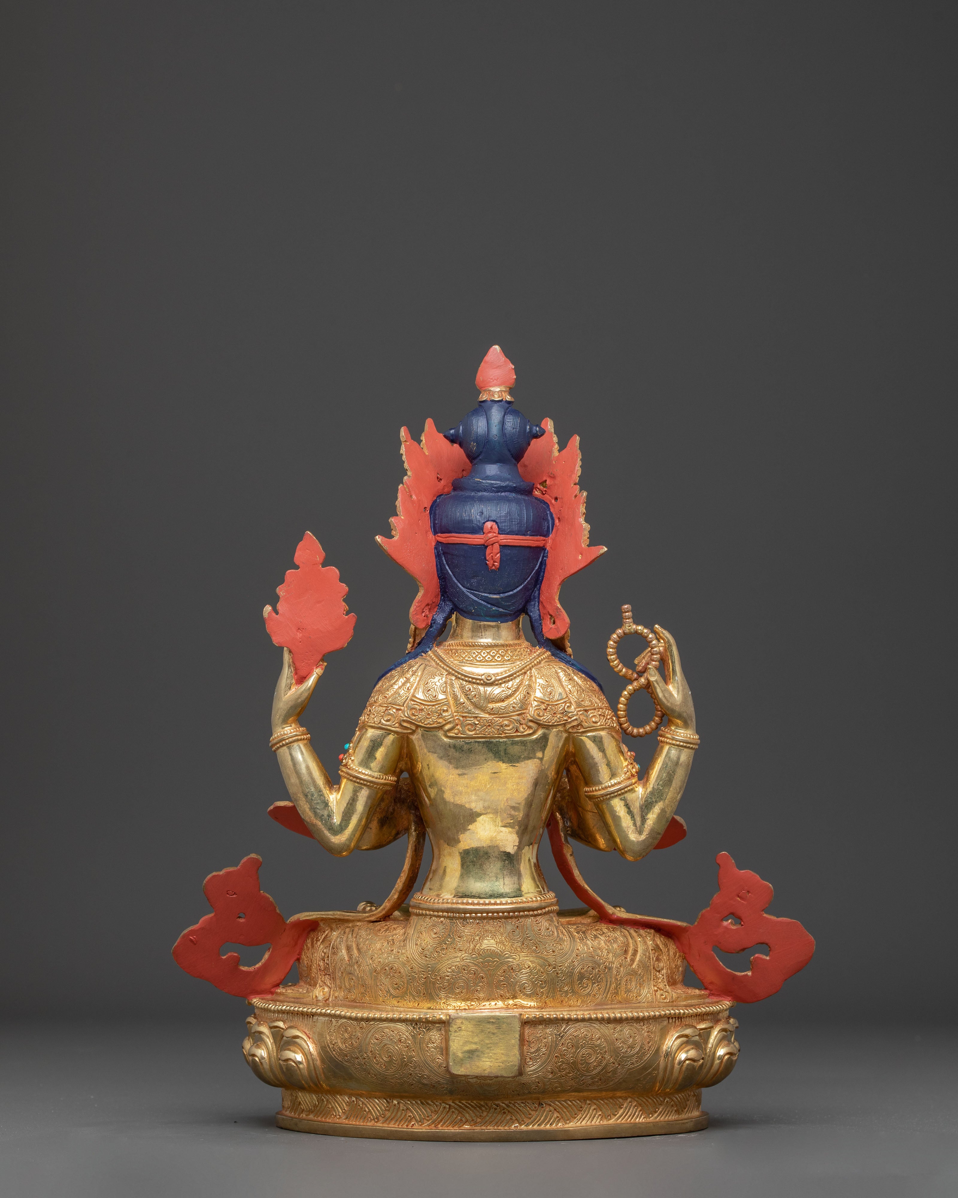 Golden Chenrezig Statue of Compassion | Bodhisattva of Compassion