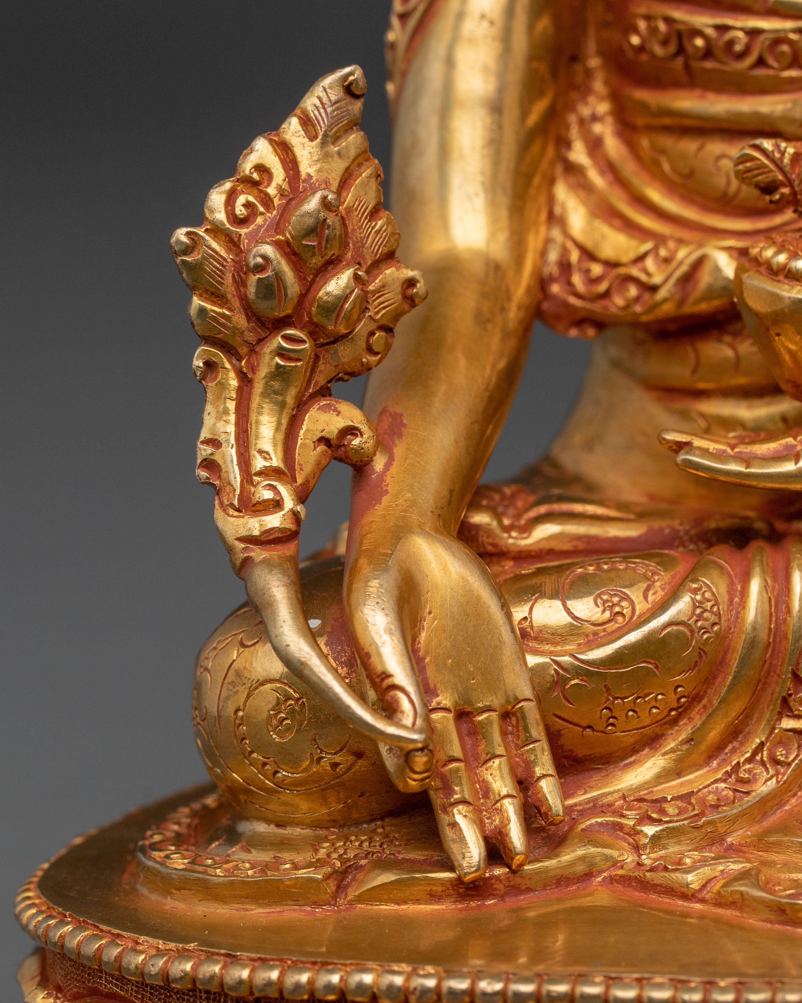 Medicine Buddha Statue – 24K Gold Gilded Copper